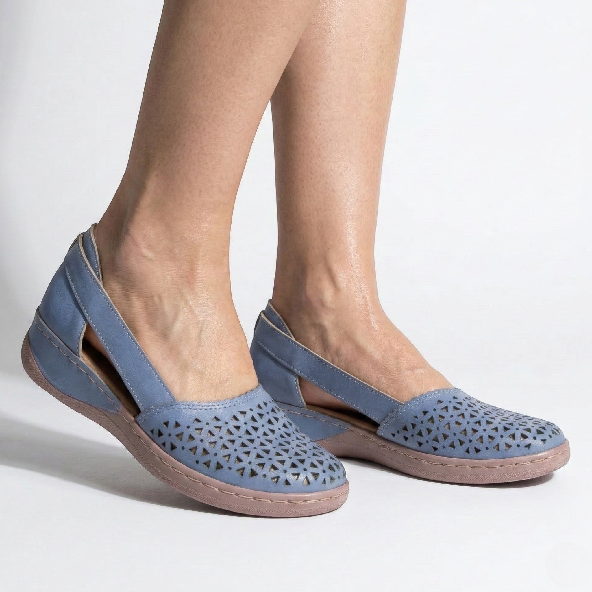 Lily - Women's Breathable Memory Foam Loafers - Loafers - Blue - Taylor & Bennett