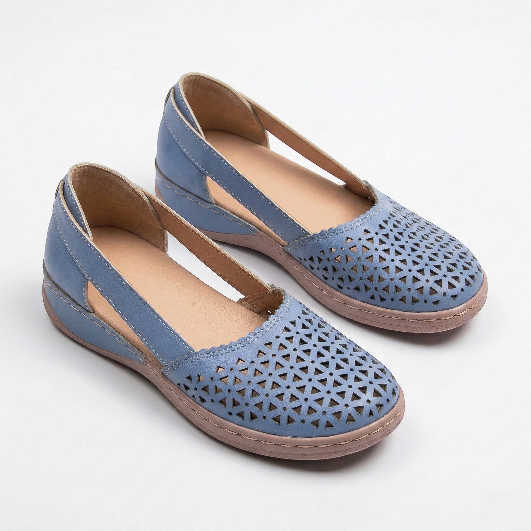 Lily - Women's Breathable Memory Foam Loafers - Loafers - Blue - Taylor & Bennett