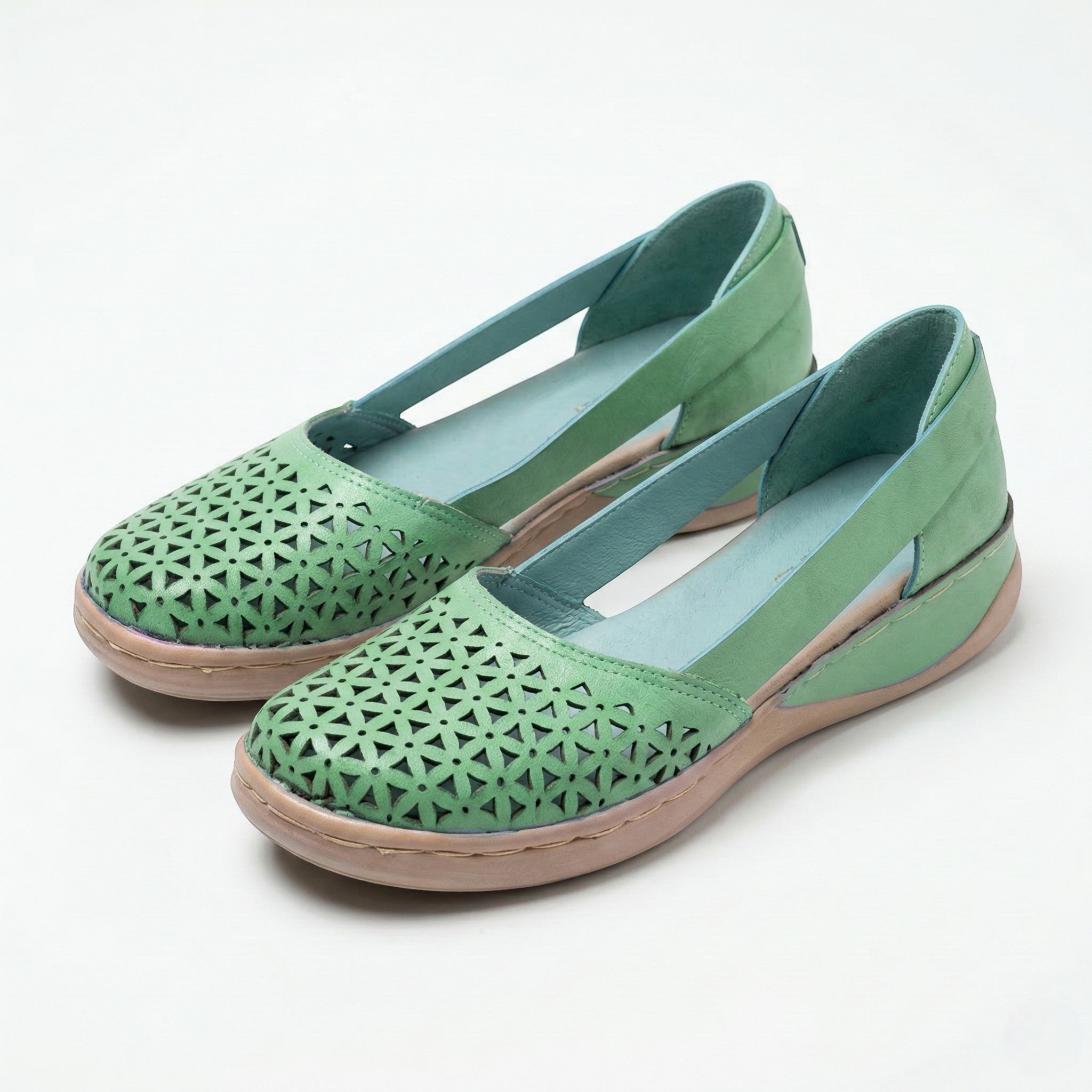 Lily - Women's Breathable Memory Foam Loafers - Loafers - Green - Taylor & Bennett