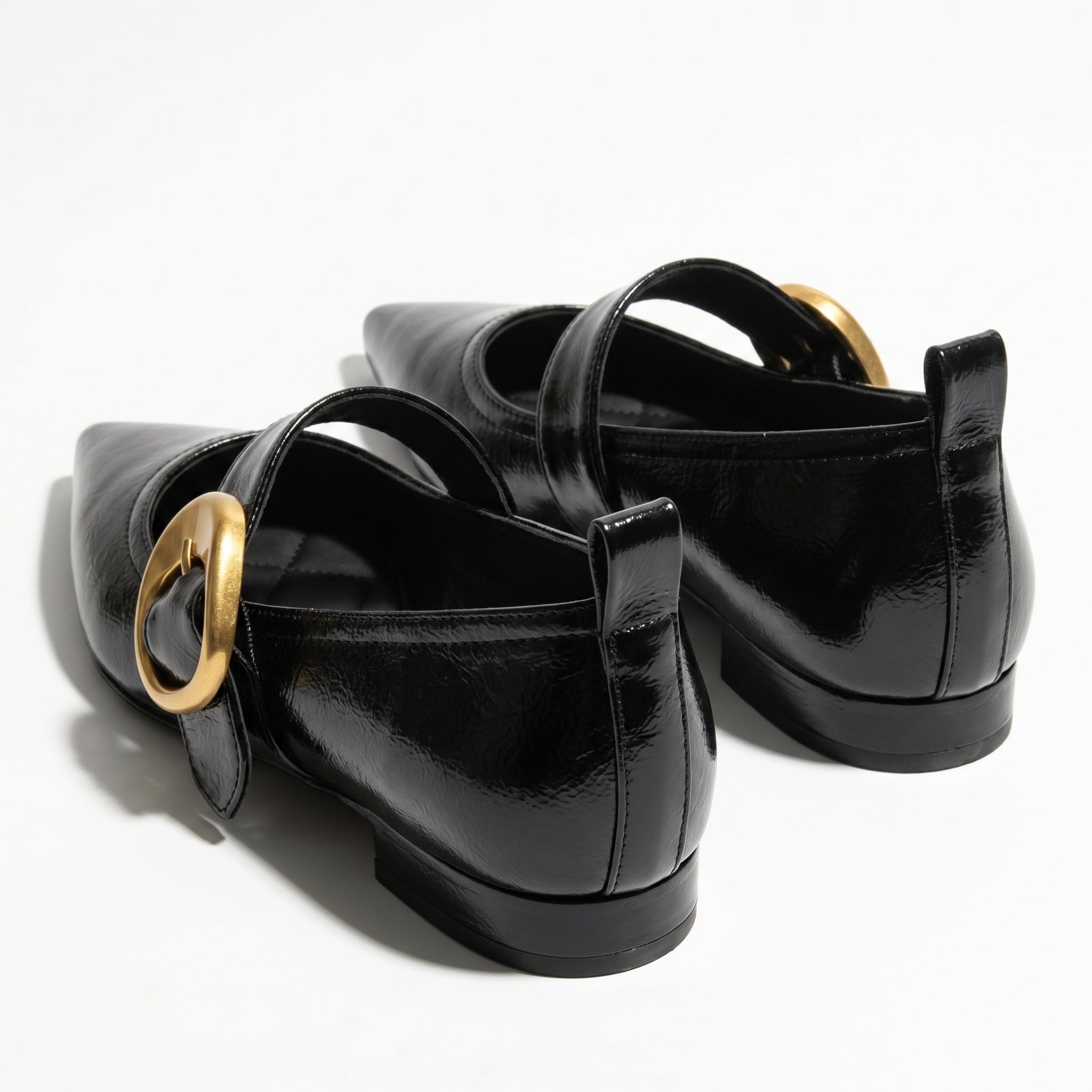Lily - Women's Pointed Toe Slip - on Flats - Sandal - Black - Taylor & Bennett