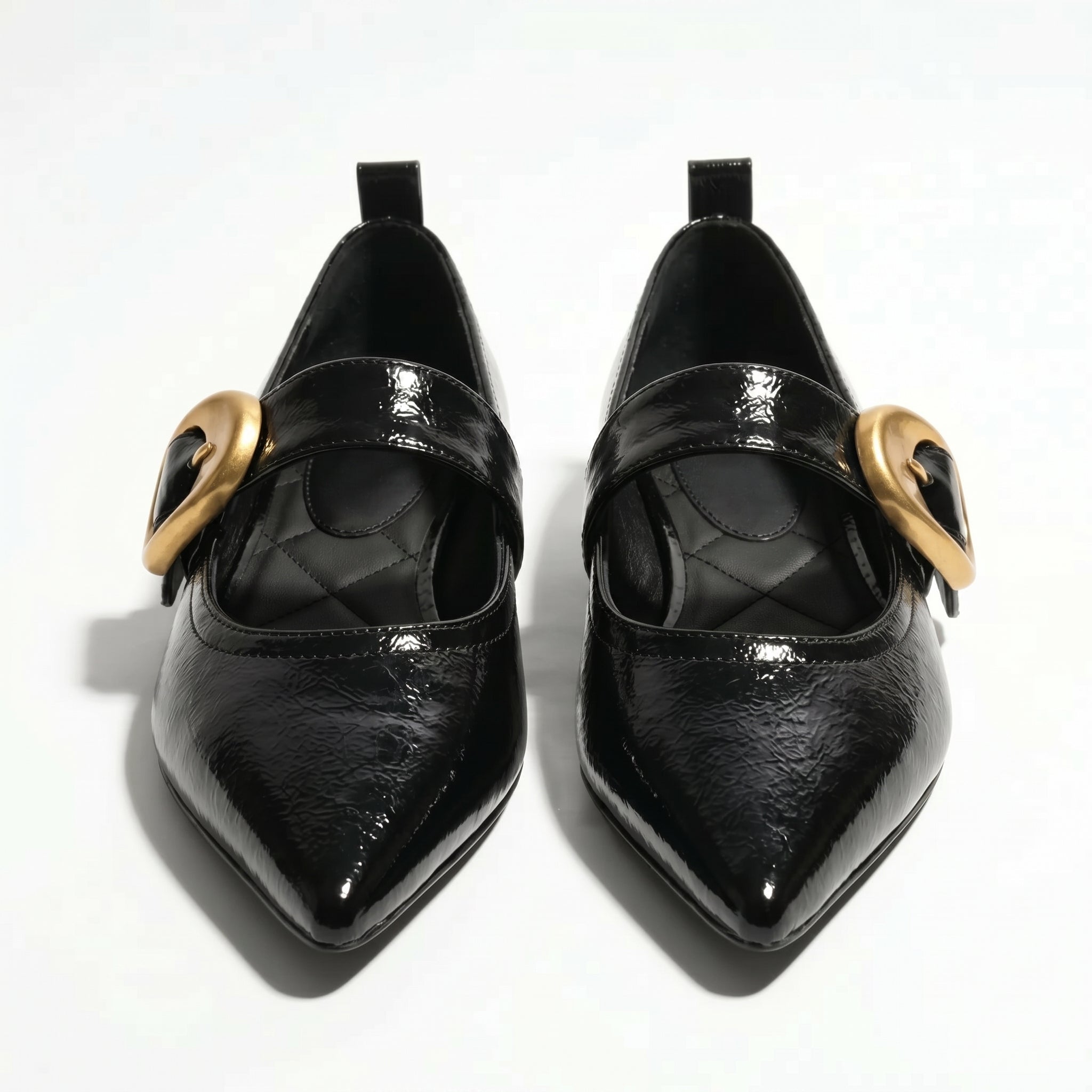 Lily - Women's Pointed Toe Slip - on Flats - Sandal - Black - Taylor & Bennett