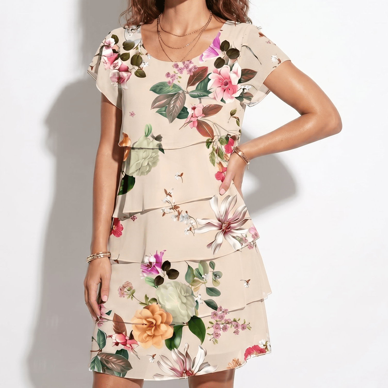 Lily - Women's Summer Ruffle Mini Dress - Dress - Purple - Taylor & Bennett
