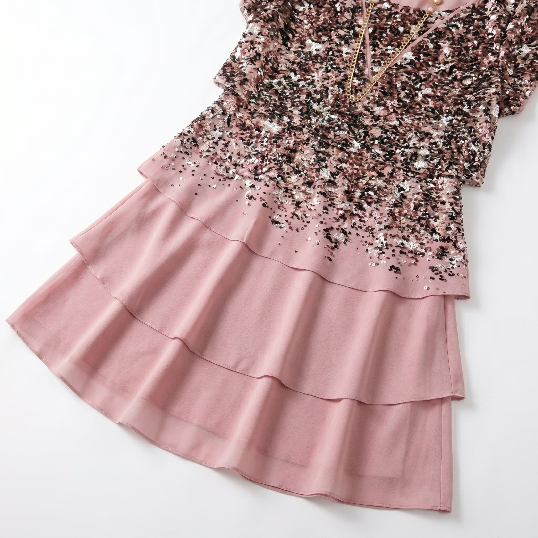 Lily - Women's Summer Ruffle Mini Dress - Dress - Pink - Taylor & Bennett