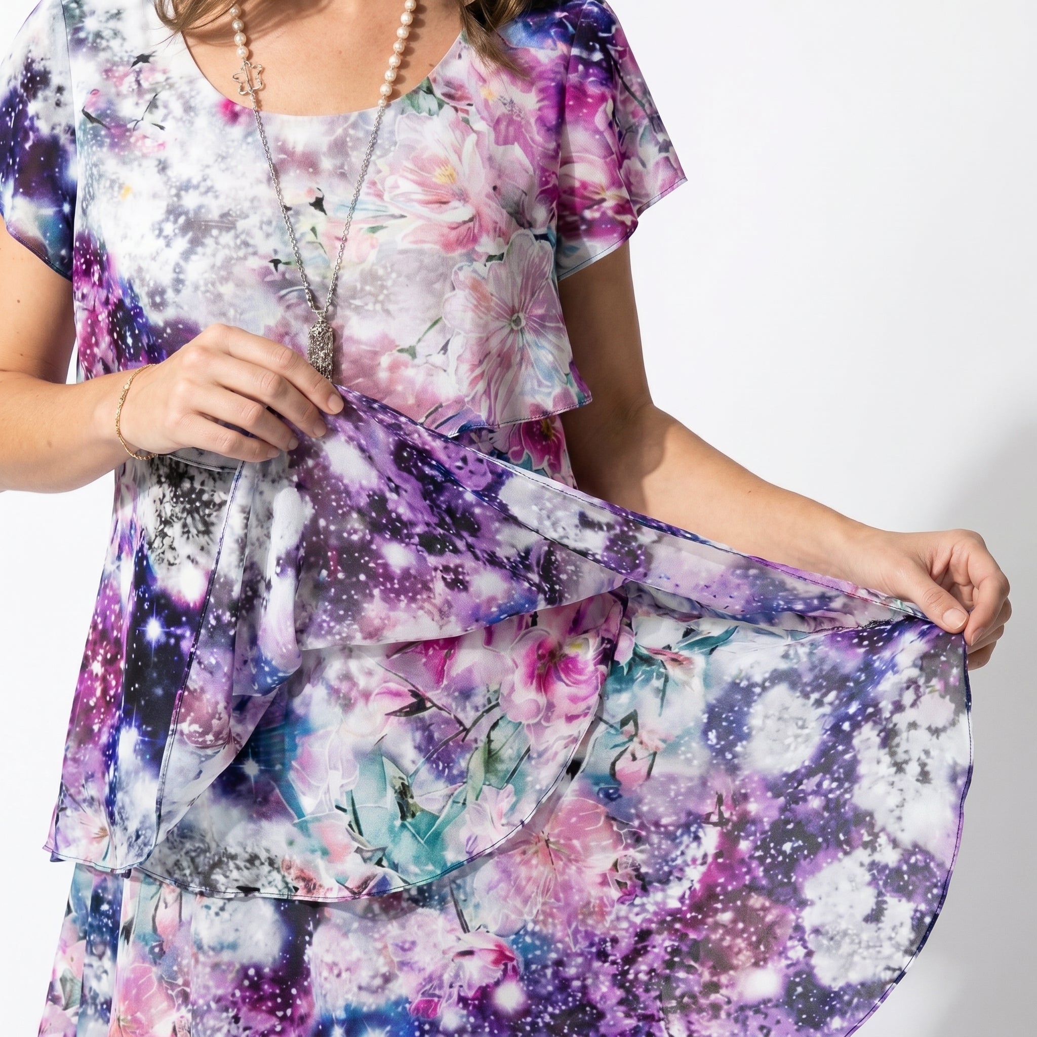 Lily - Women's Summer Ruffle Mini Dress - Dress - Purple - Taylor & Bennett