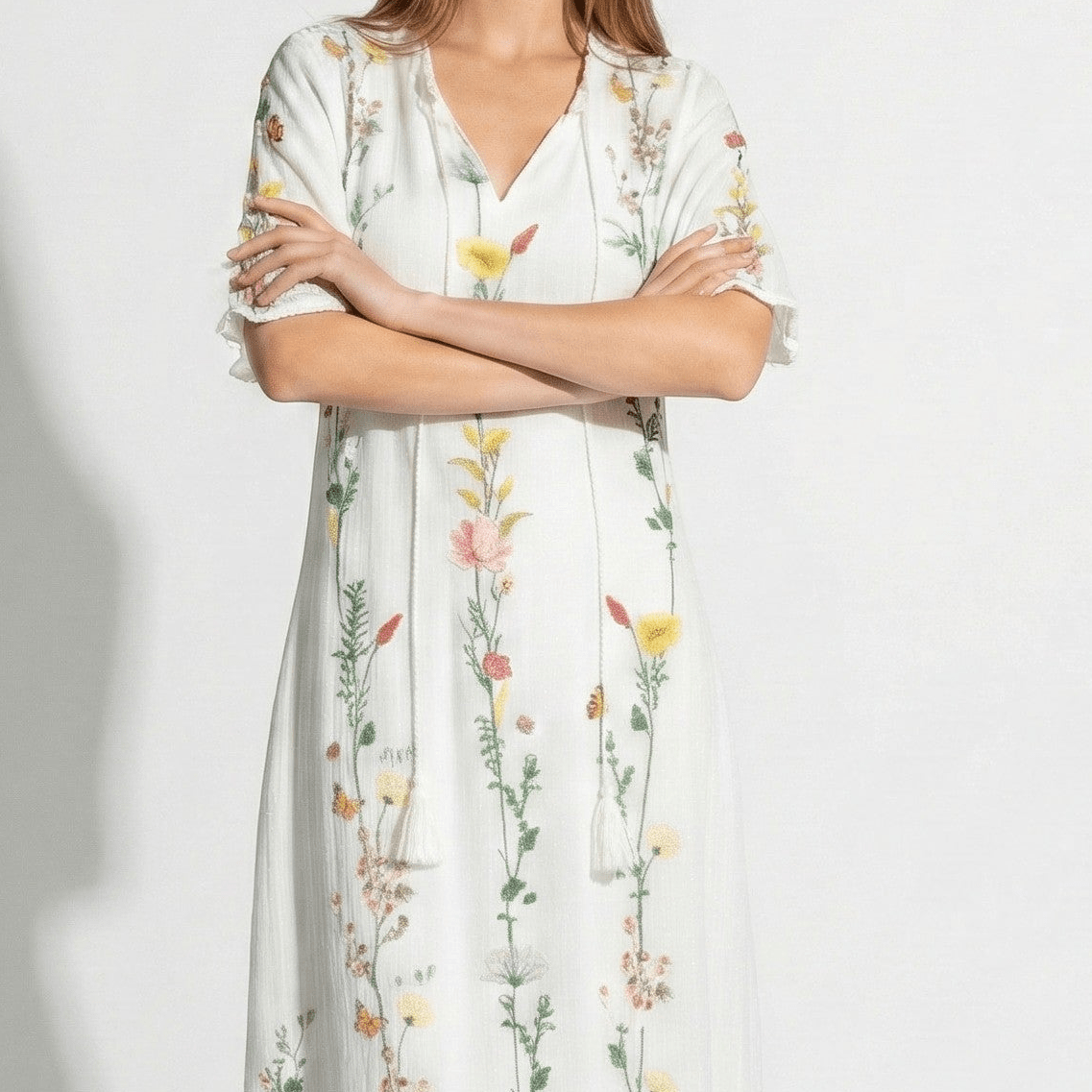 Lucy - Women's Bohemian Maxi Dress with Loose Fit - Dresses - Style 4 - Taylor & Bennett