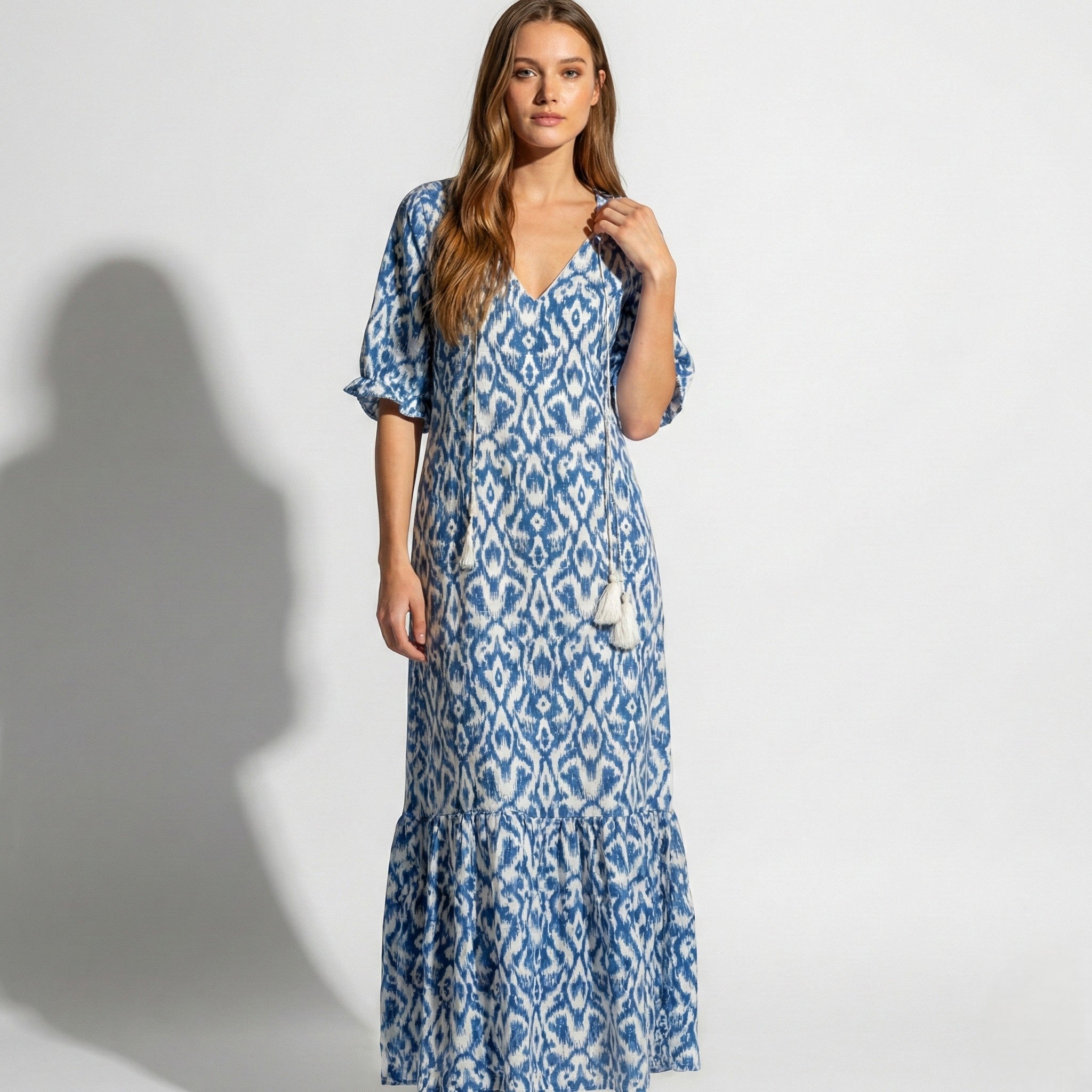 Lucy - Women's Bohemian Maxi Dress with Loose Fit - Dresses - Style 5 - Taylor & Bennett