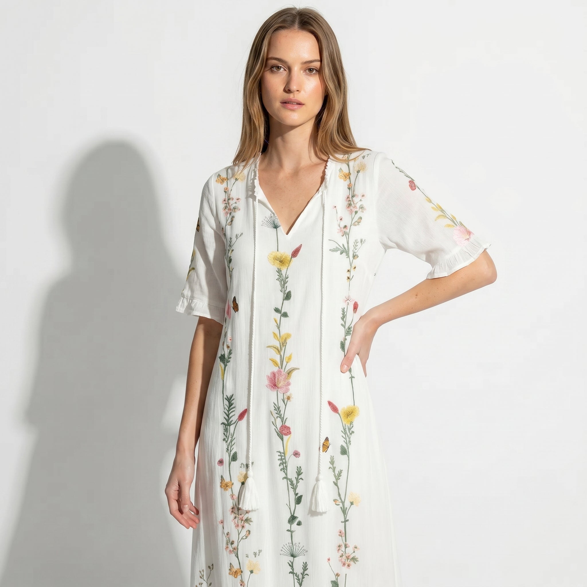 Lucy - Women's Summer Maxi Dress - Dresses - Pink - Taylor & Bennett
