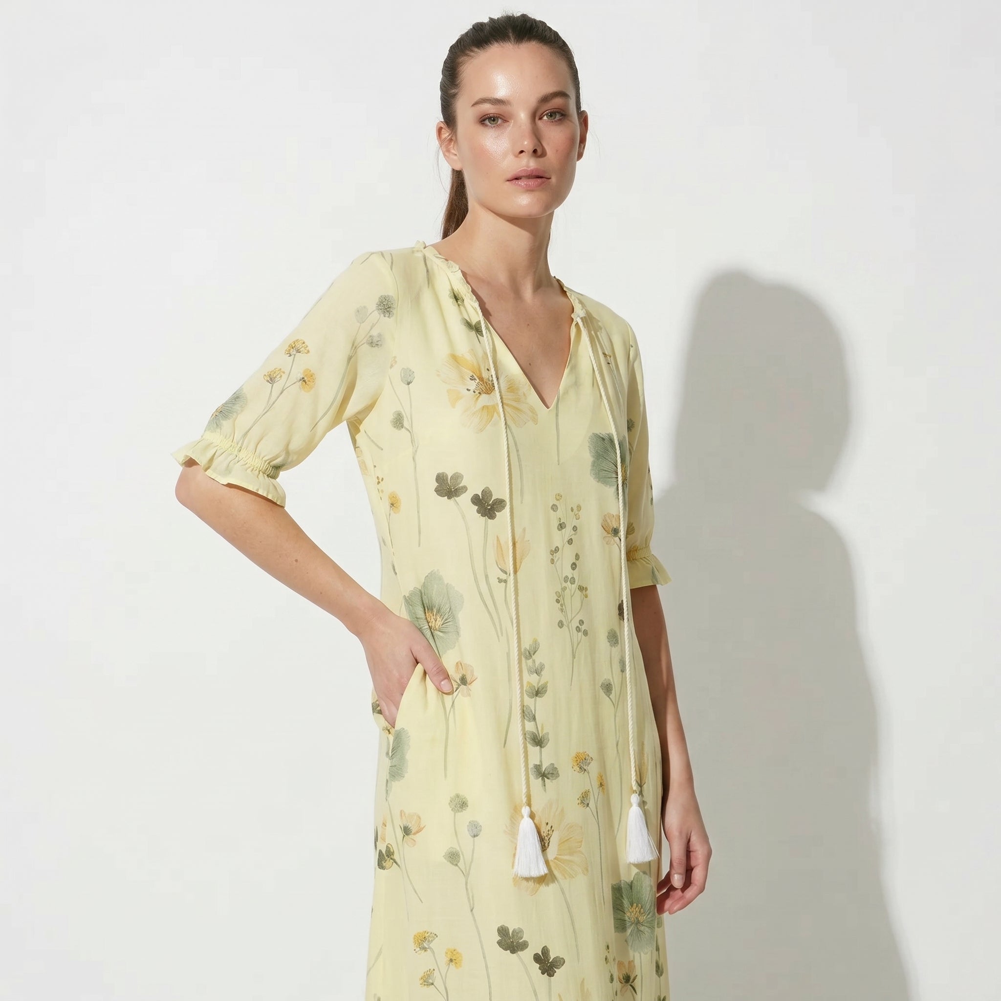 Lucy - Women's Summer Maxi Dress - Dresses - Yellow - Taylor & Bennett