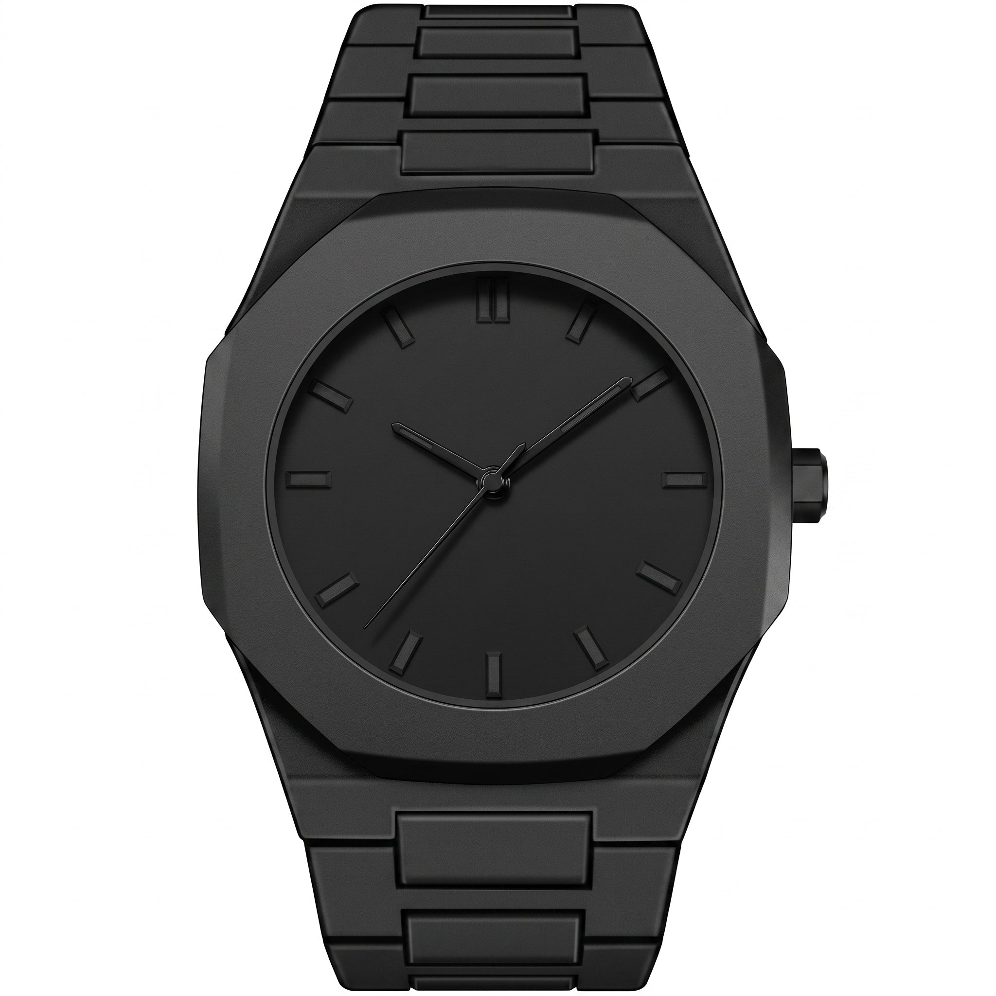 Marcus - Men's Monochrome Octagon Watch - Watches - Black - Taylor & Bennett