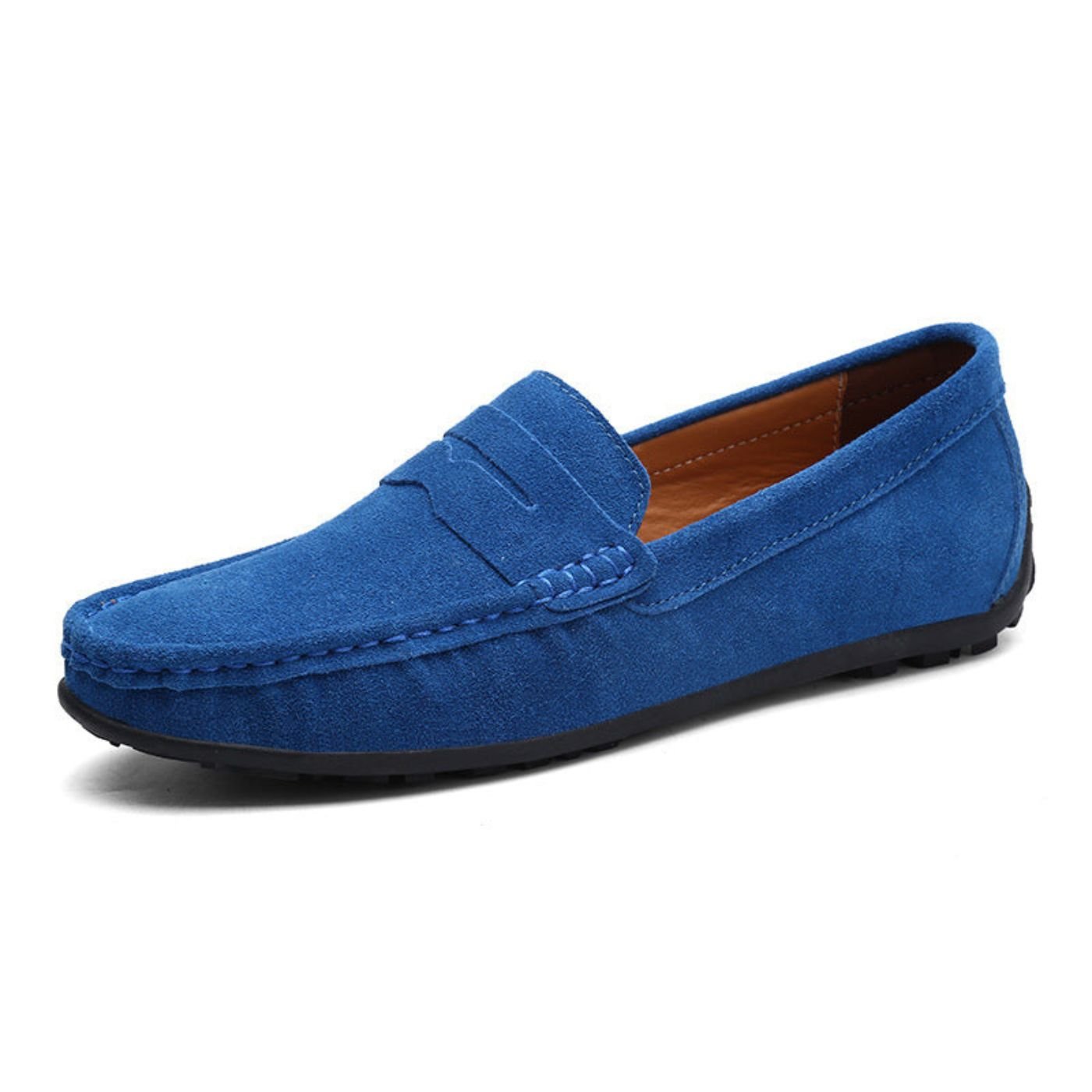 Marcus - Men's Penny Strap Loafers - Loafers - Blue - Taylor & Bennett