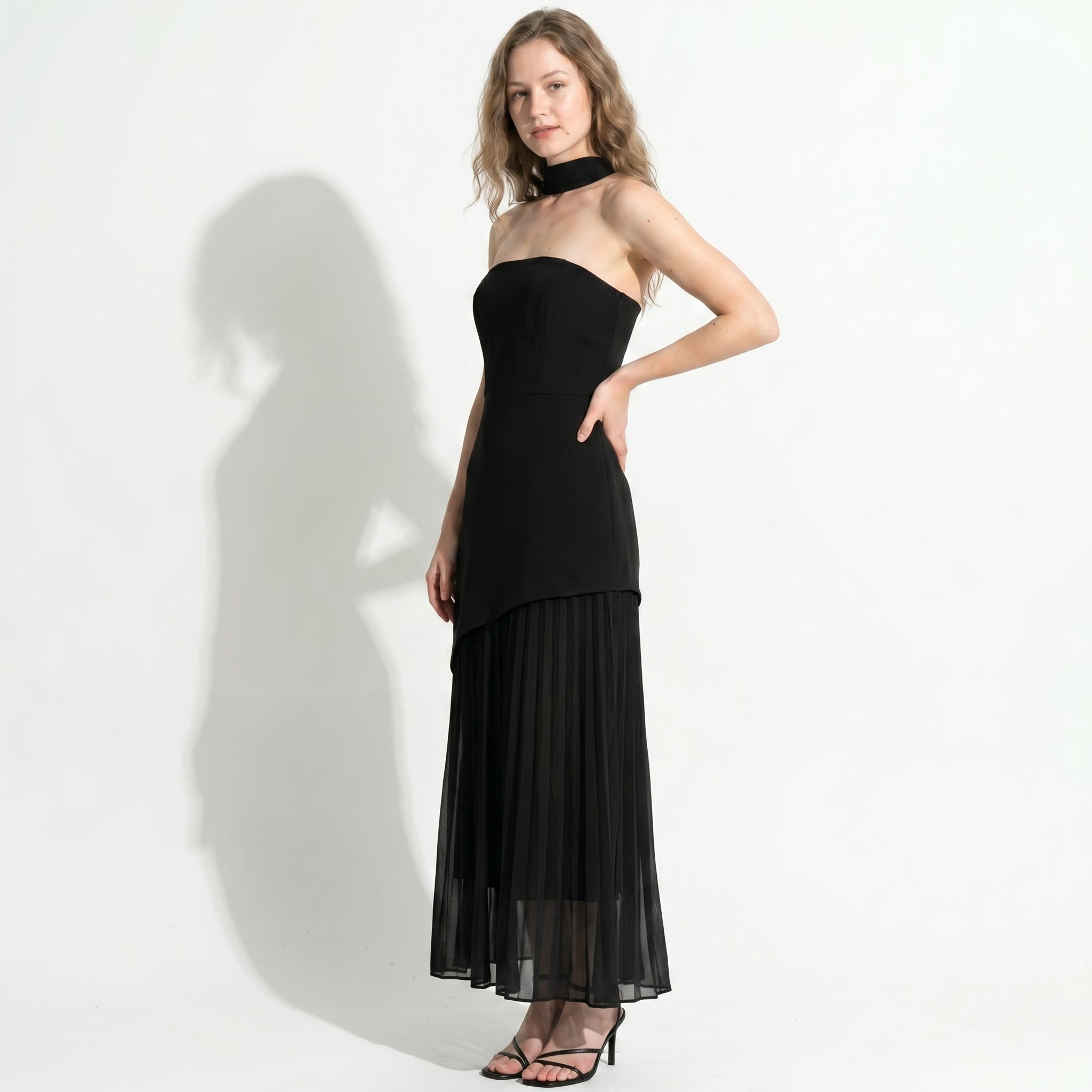 Mary - Women's Wedding Guest Maxi Dress - Dress - Black - Taylor & Bennett