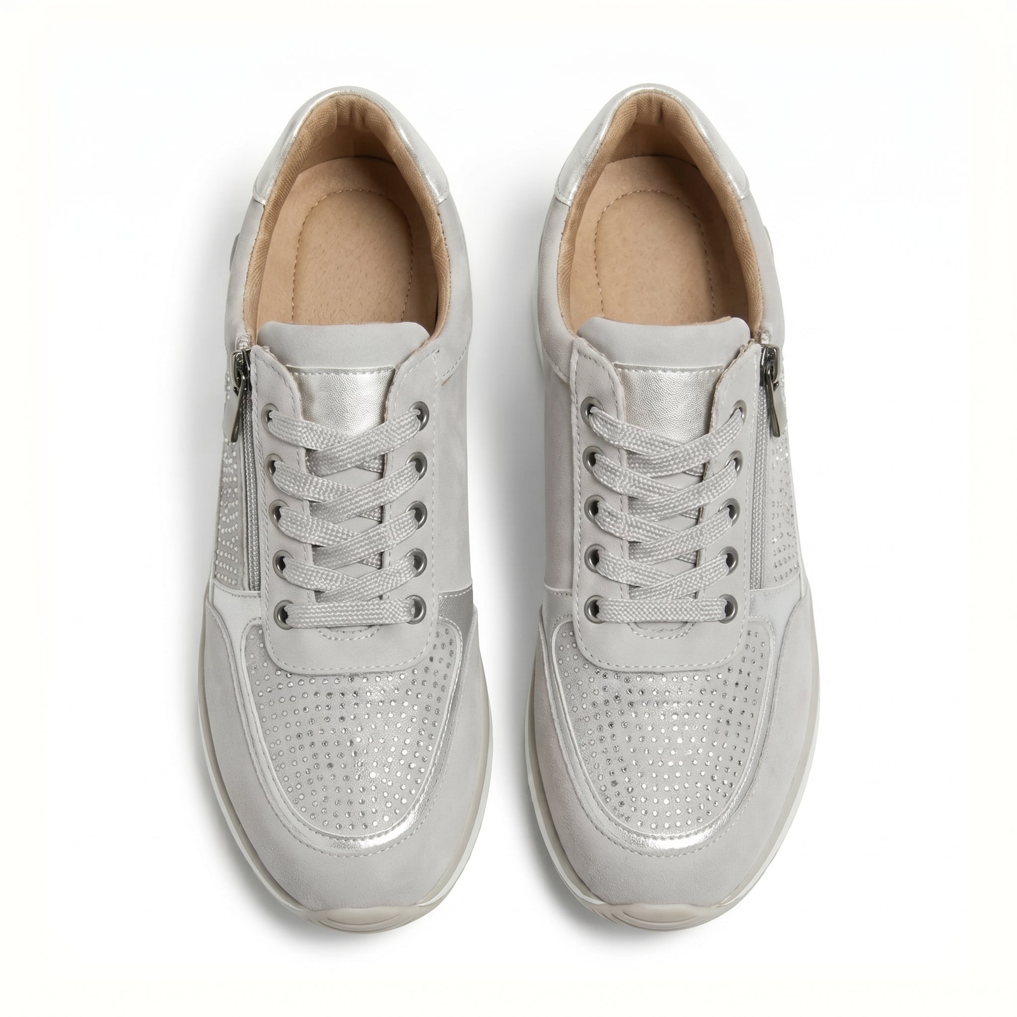 Naomi - Women's Orthopaedic Low - Top Walking Shoes - Orthopaedic Shoes - Grey - Taylor & Bennett