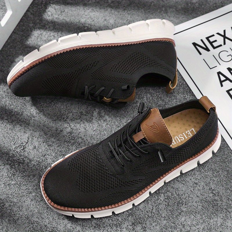 Nathan - Men's Lightweight Low - Top Trainers - Trainers - Black - Taylor & Bennett