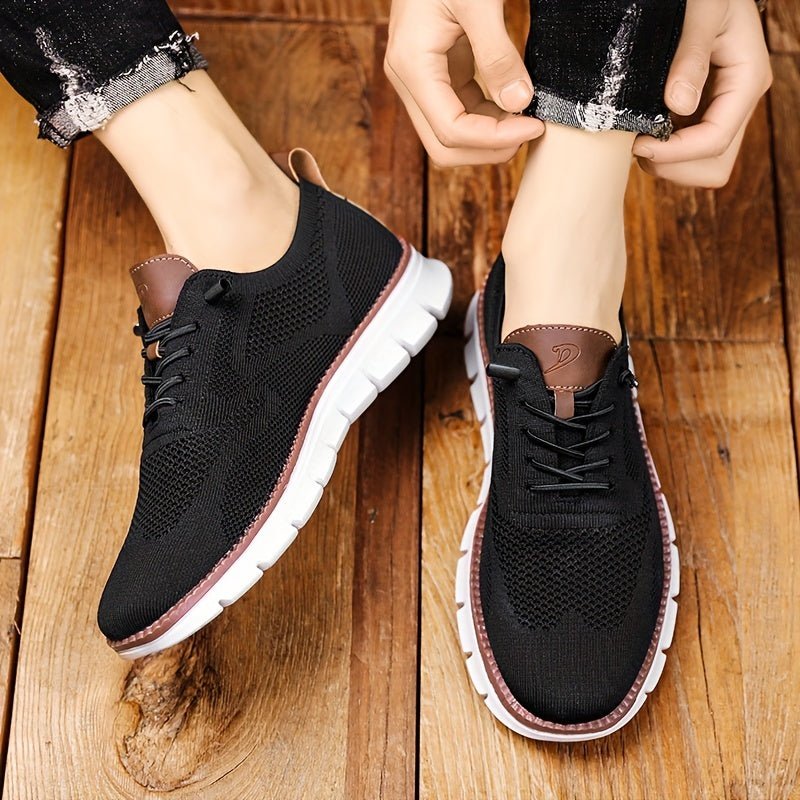 Nathan - Men's Lightweight Low - Top Trainers - Trainers - Black - Taylor & Bennett