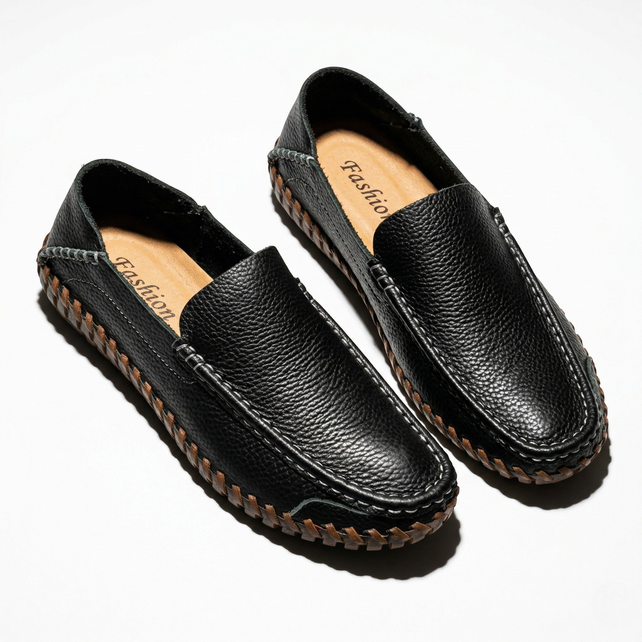 Nathan - Men's Slip - On Loafers - Loafers - Black - Taylor & Bennett