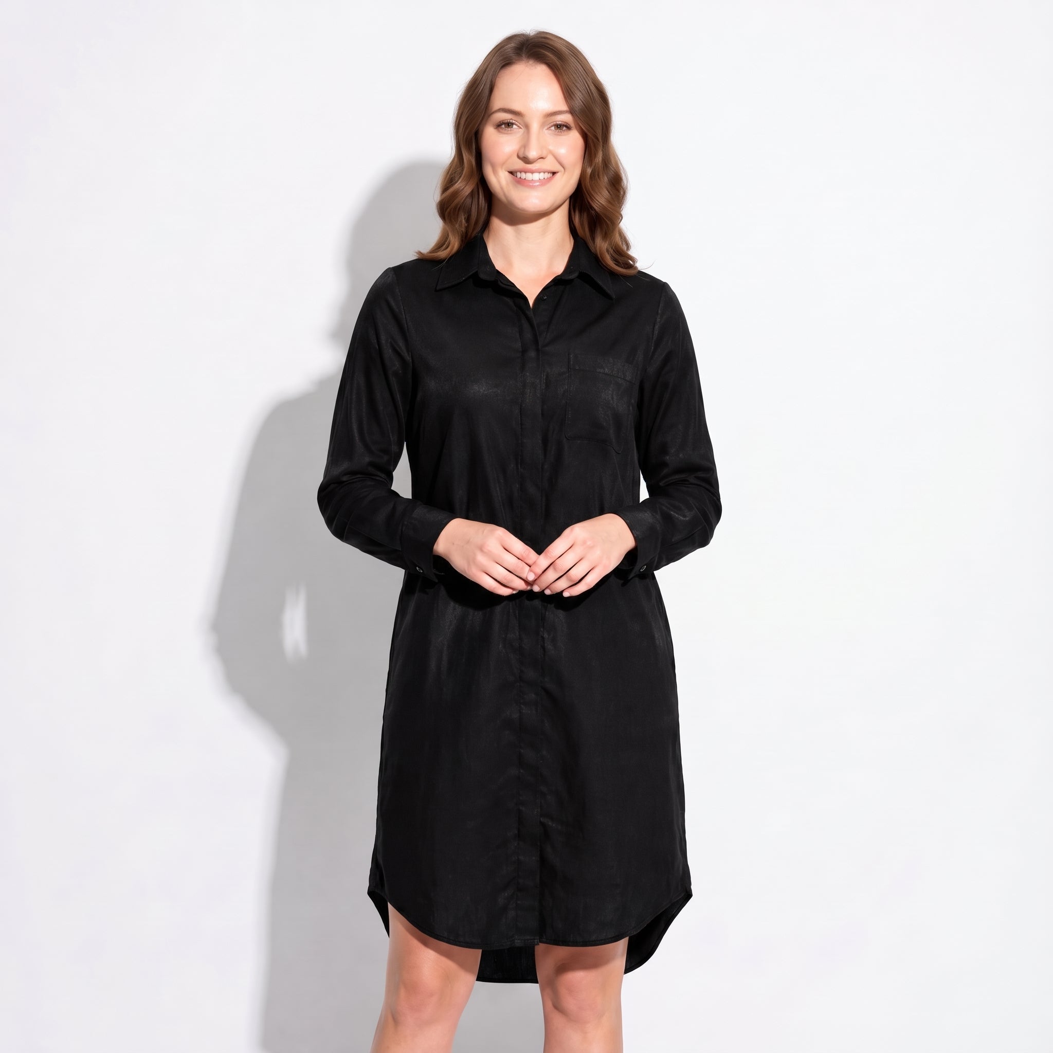 Nicole - Women's Summer Formal Midi Dress - Dress - Black - Taylor & Bennett