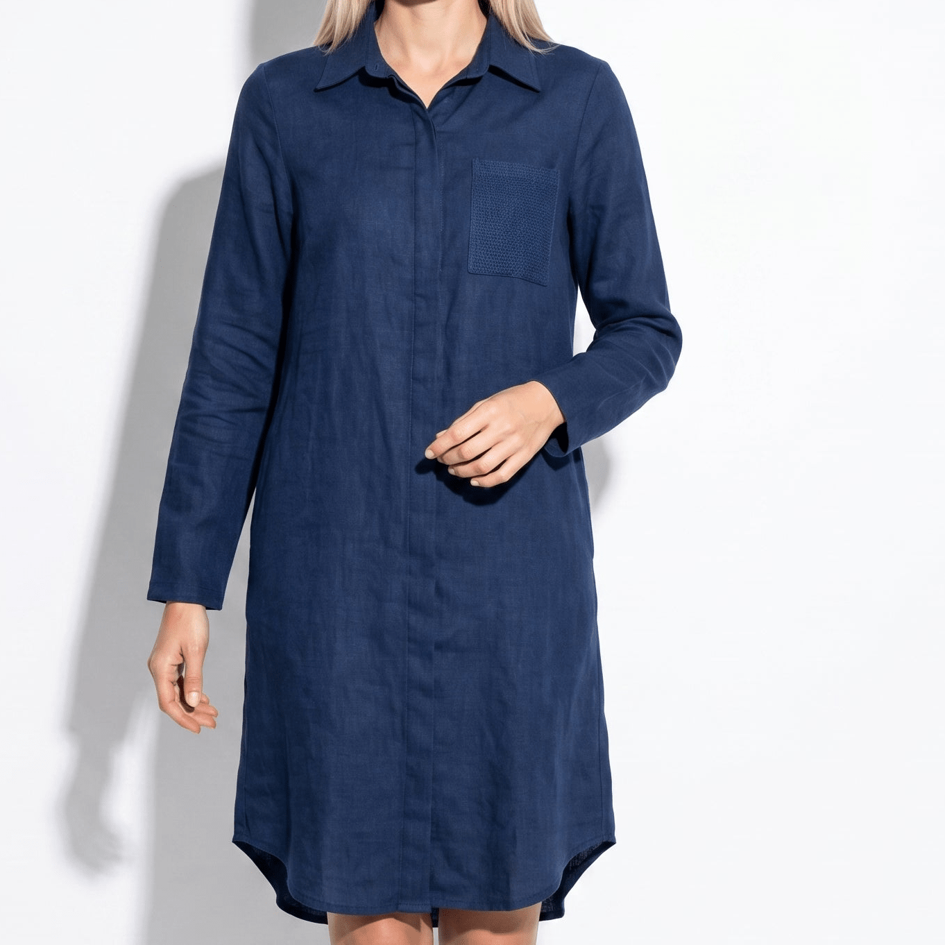 Nicole - Women's Summer Formal Midi Dress - Dress - Navy Blue - Taylor & Bennett