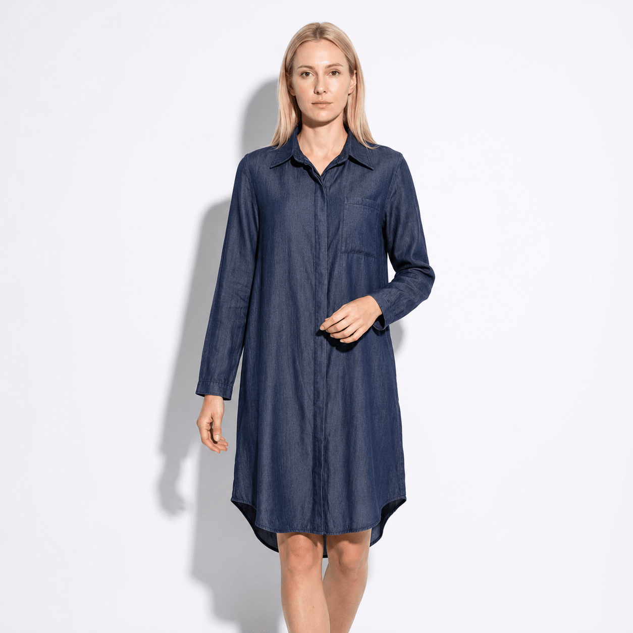 Nicole - Women's Summer Formal Midi Dress - Dress - Navy Blue - Taylor & Bennett
