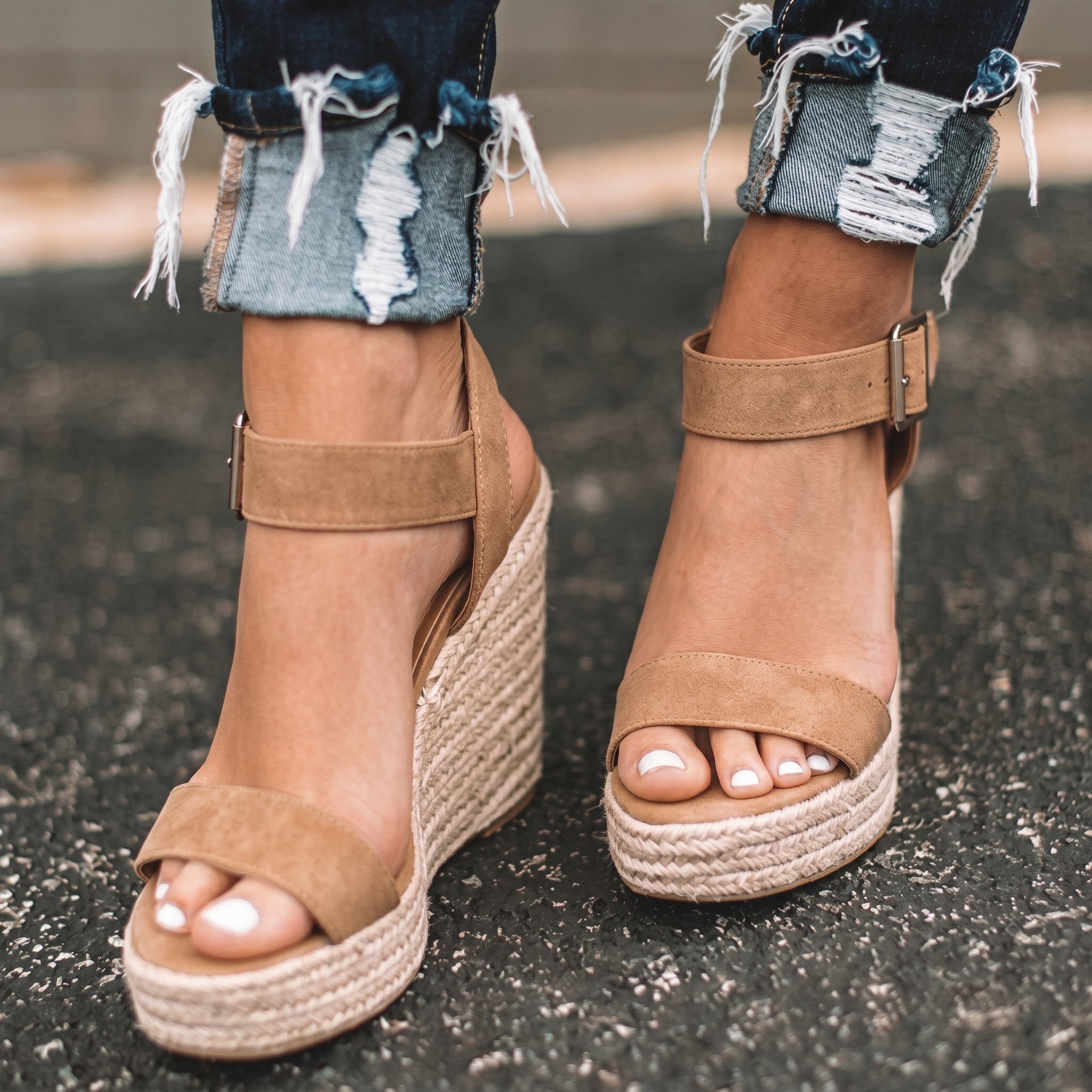 Nina - Women's Espadrille Wedge Sandals - Sandal - Brown - Taylor & Bennett