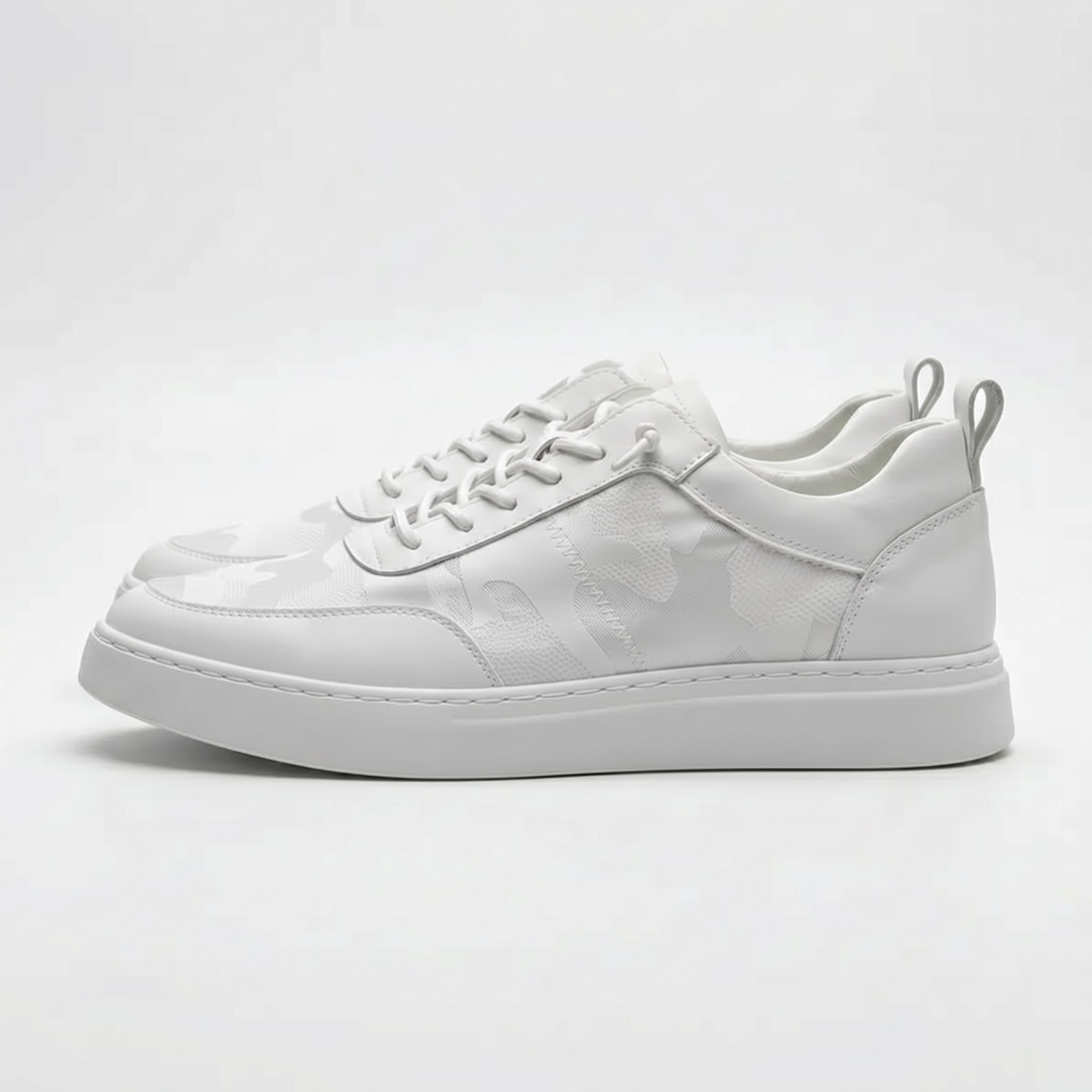 Noah - Men's Breathable Low - Top Trainers - Trainers - White - Taylor & Bennett