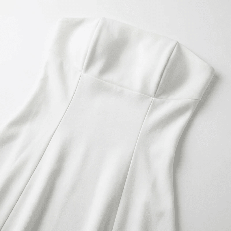 Nova – Women's Strapless Party Mini Dress - Mini Dresses - White - Taylor & Bennett