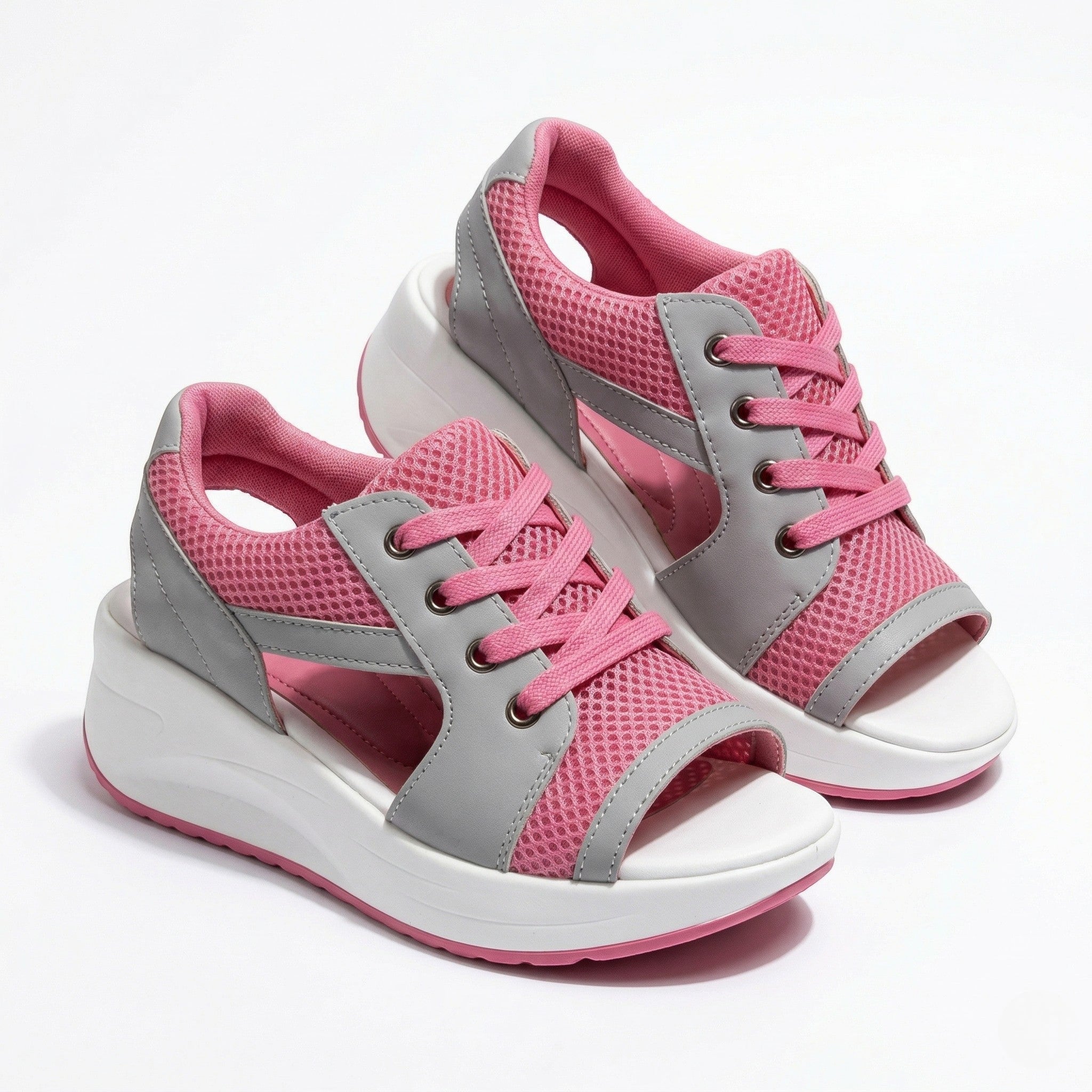Nyla - Women's Open Toe Platform Sandals - Sandal - Pink - Taylor & Bennett