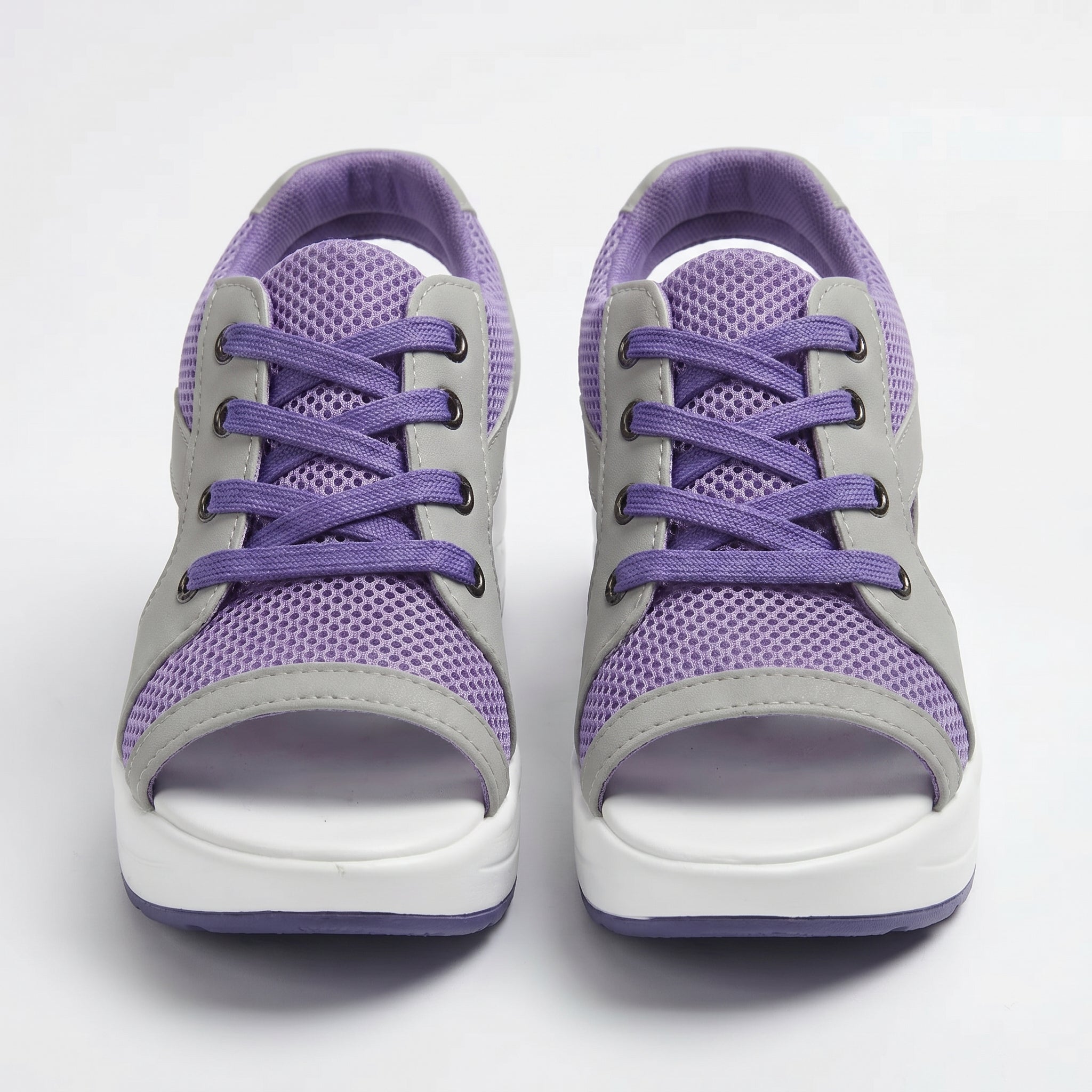 Nyla - Women's Open Toe Platform Sandals - Sandal - Purple - Taylor & Bennett