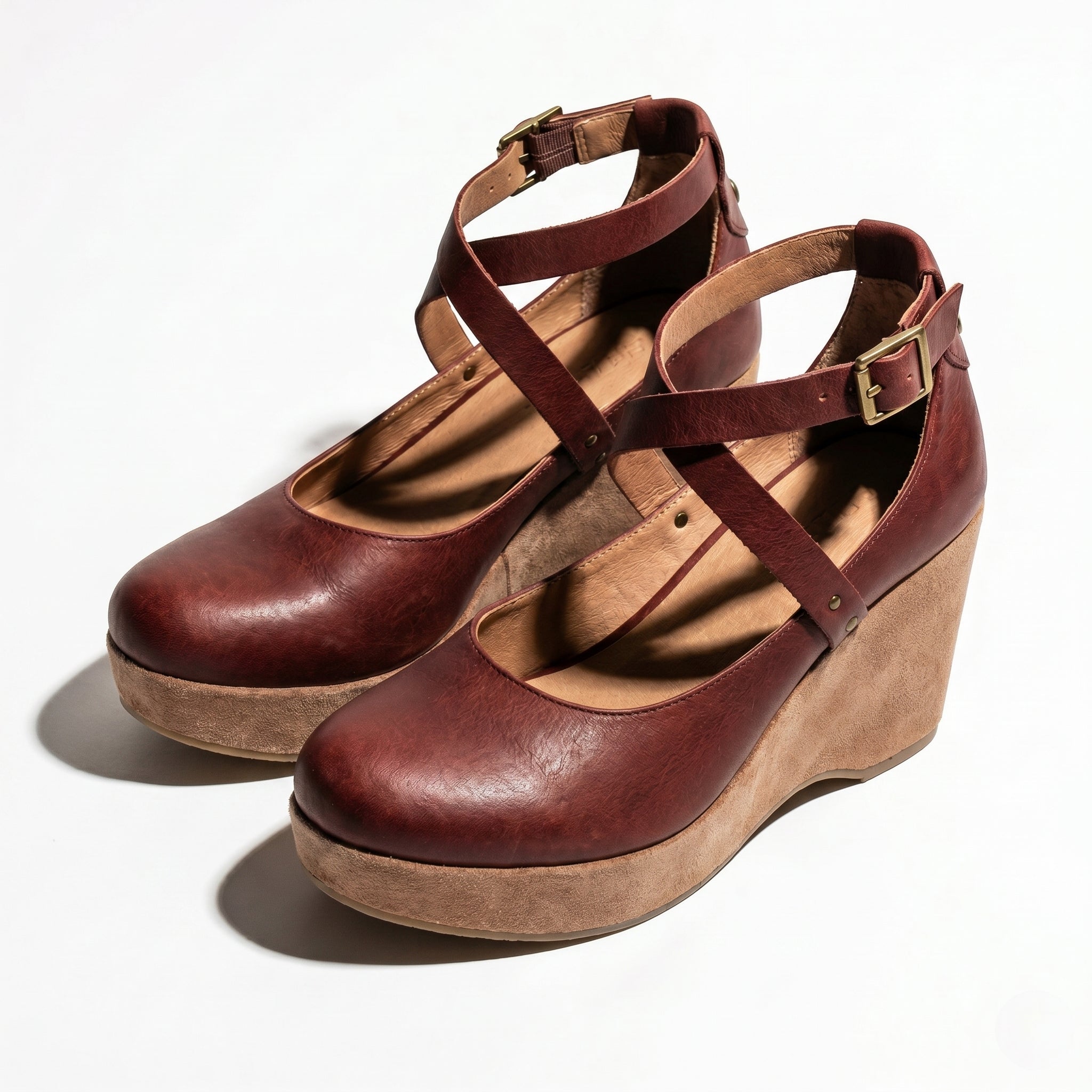 Olivia - Women's Chunky Heel Sandals - Sandal - Brown - Taylor & Bennett
