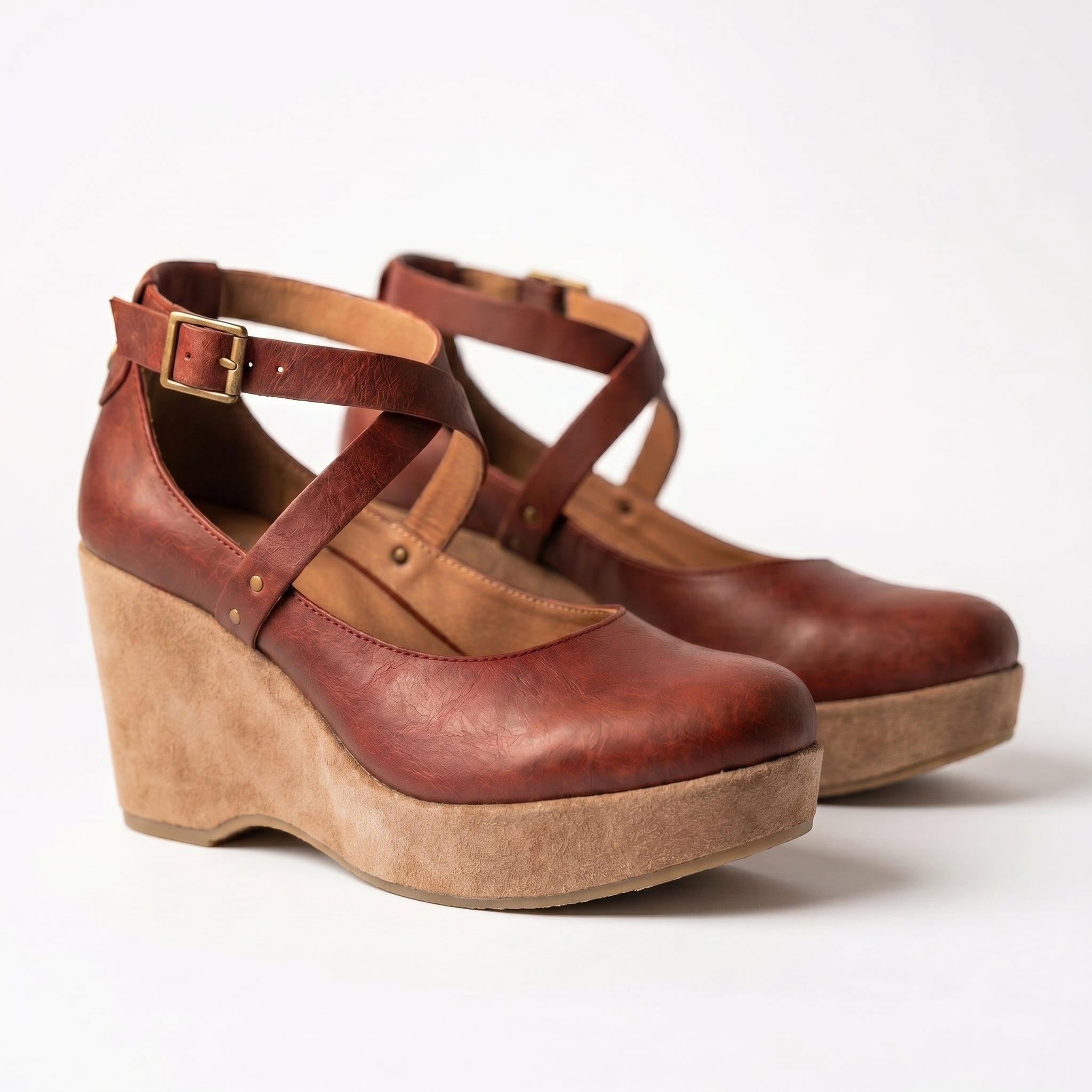 Olivia - Women's Chunky Heel Sandals - Sandal - Brown - Taylor & Bennett