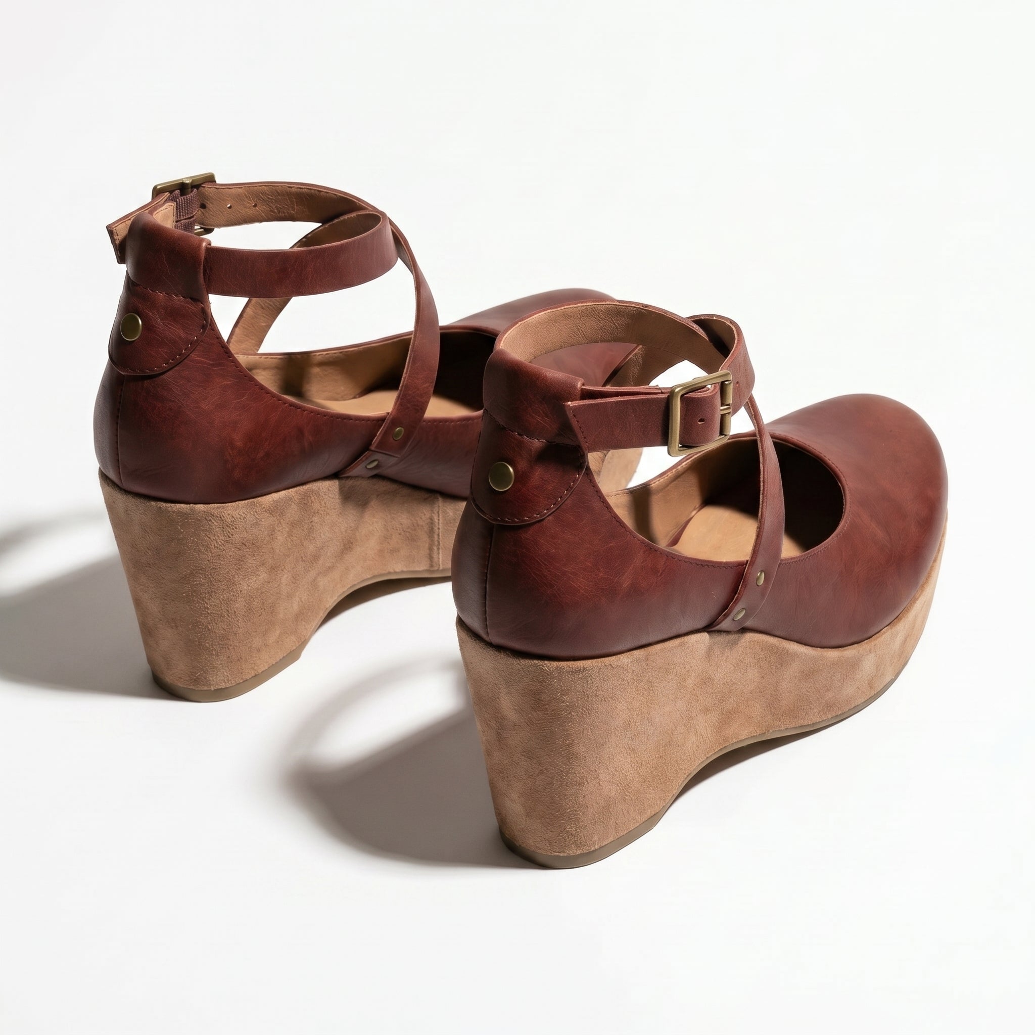 Olivia - Women's Chunky Heel Sandals - Sandal - Brown - Taylor & Bennett