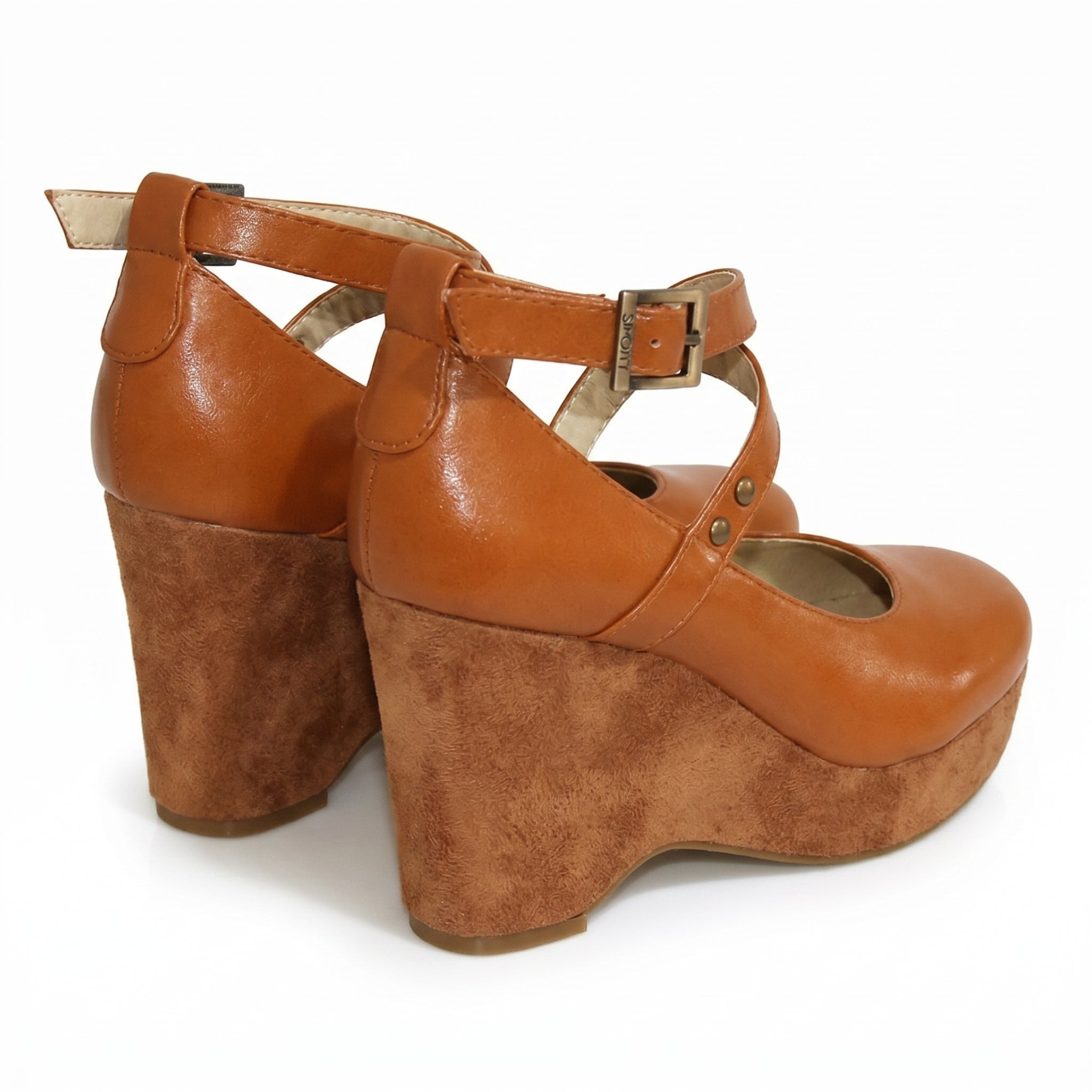 Olivia - Women's Chunky Heel Sandals - Sandal - Orange - Taylor & Bennett