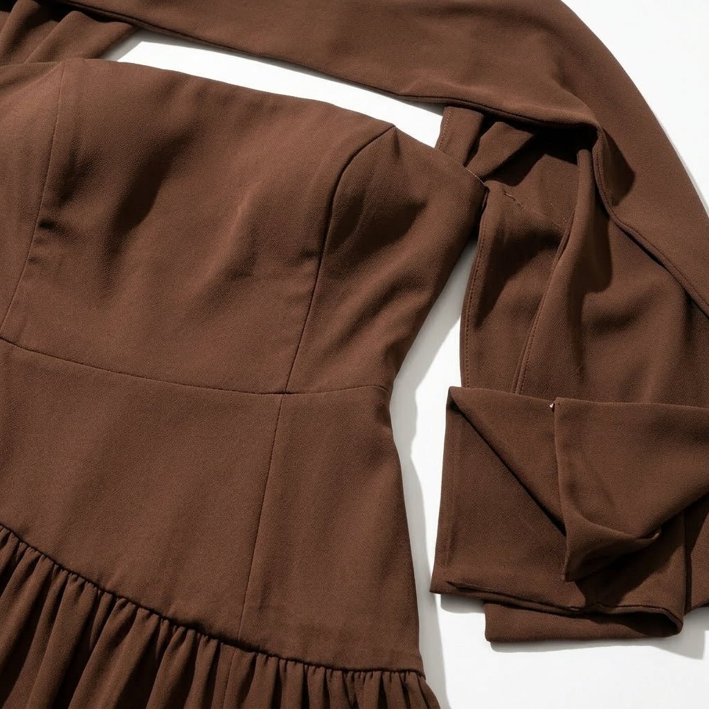 Olivia - Women's Elegant Evening Maxi Dress - Maxi Dress - Brown - Taylor & Bennett
