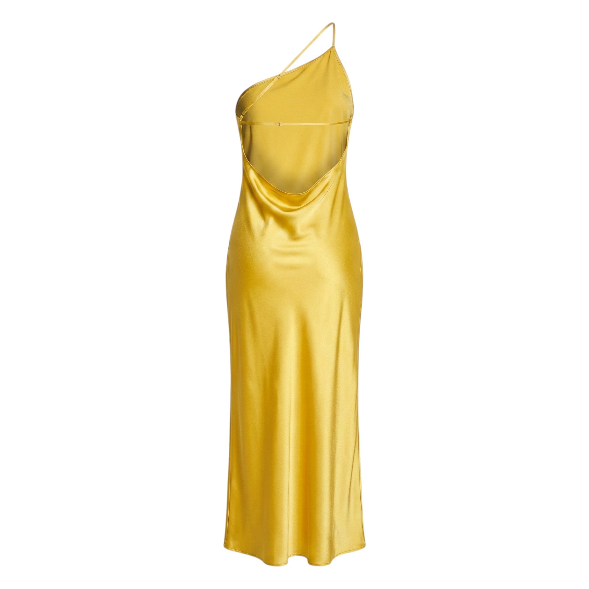 Olivia - Women's Elegant Open Back Maxi Dress - Maxi Dress - Yellow - Taylor & Bennett