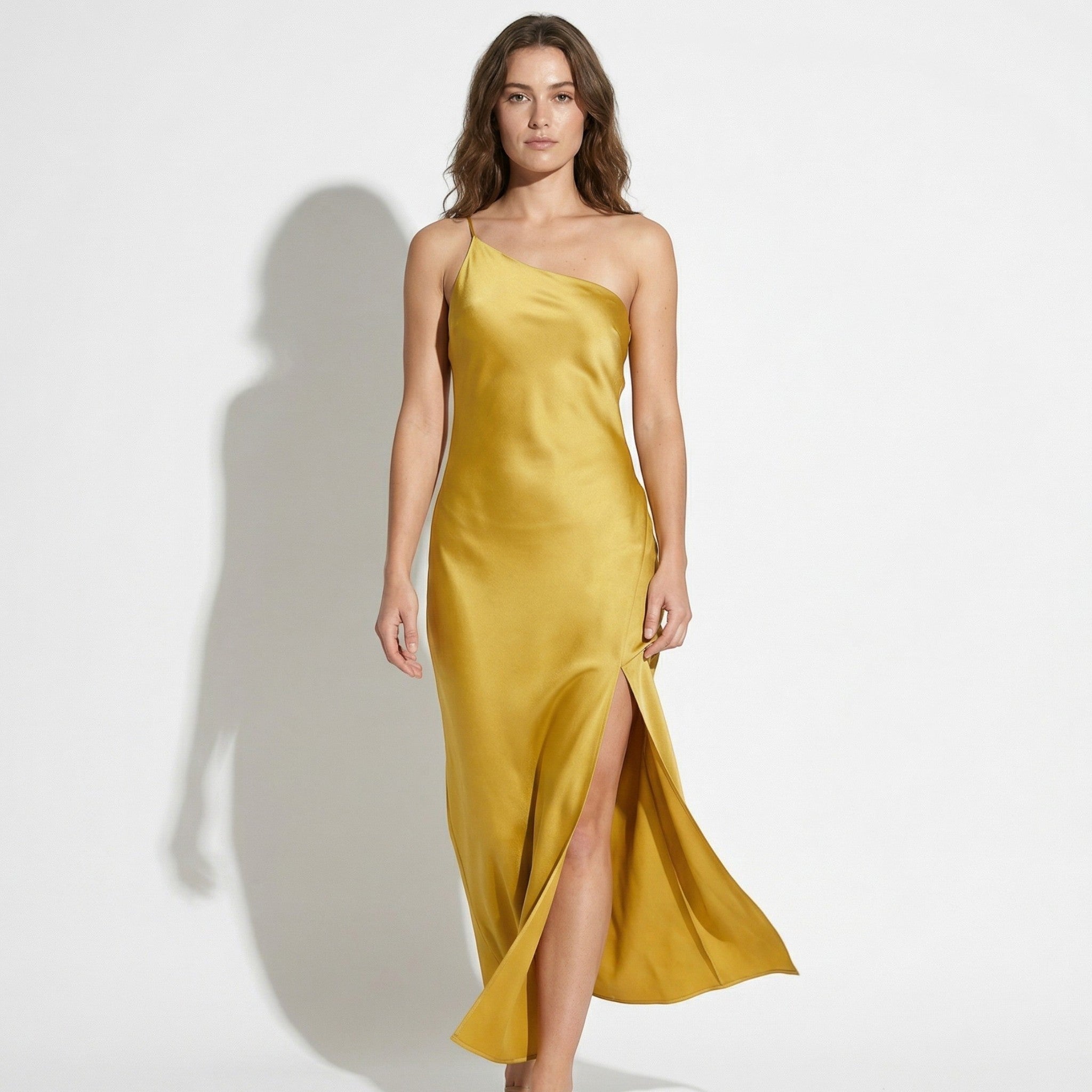 Olivia - Women's Open Back Maxi Dress - Maxi Dress - Yellow - Taylor & Bennett