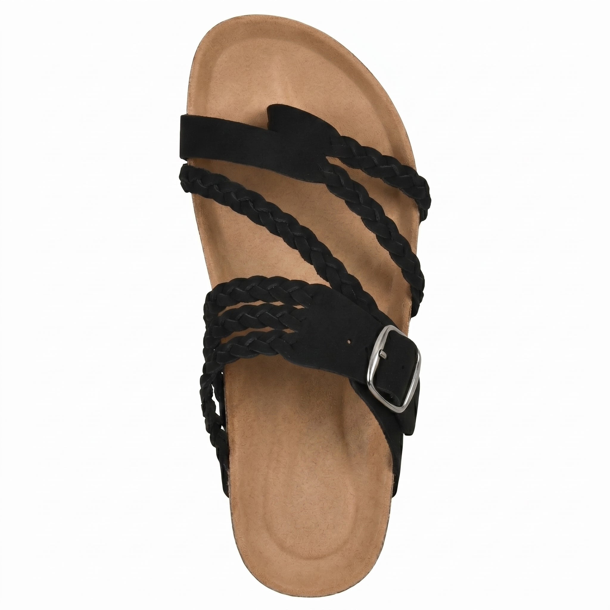 Paula - Women's Summer Braided Flat Sandals - Sandal - Black - Taylor & Bennett