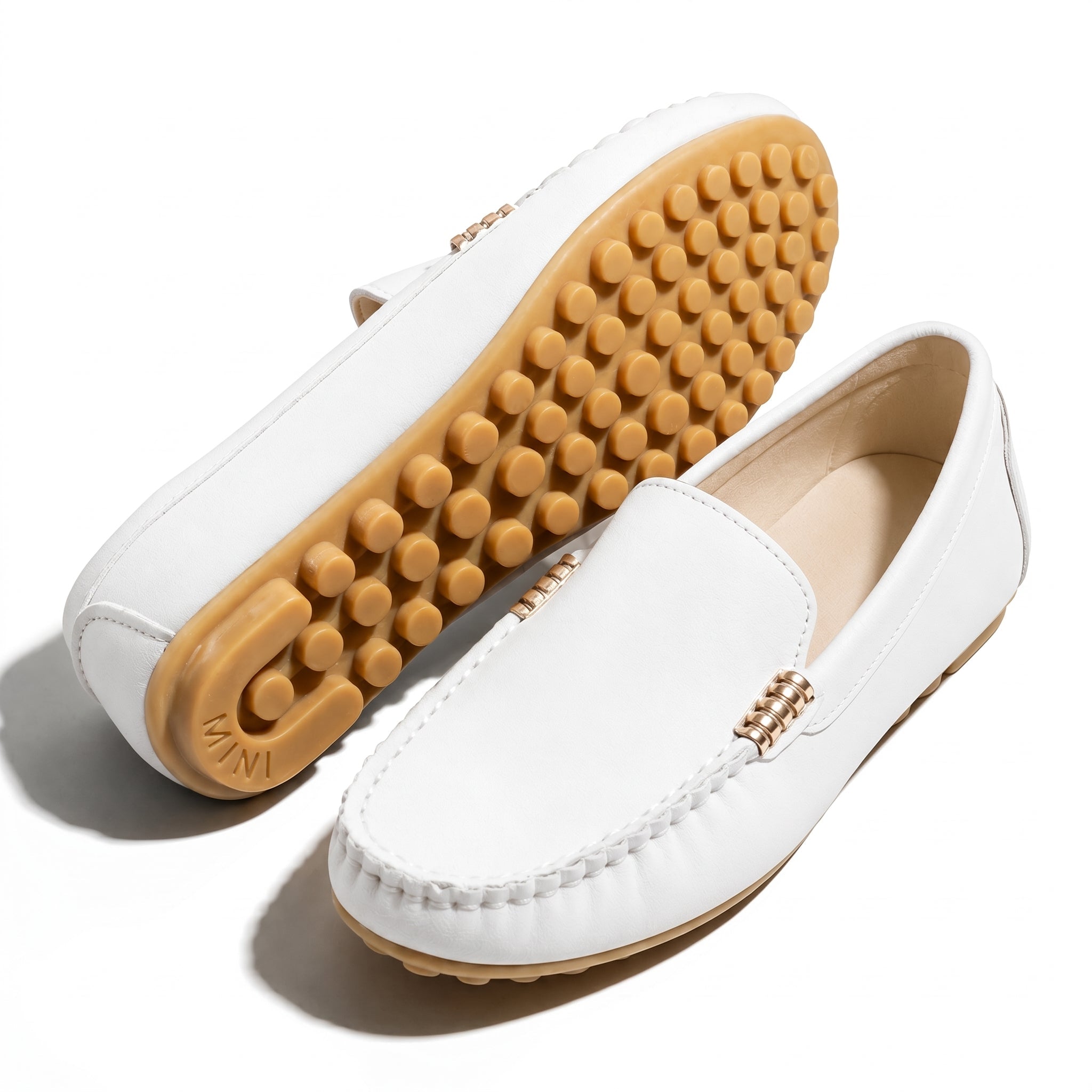 Roselyn - Women's Round Toe Orthopaedic Loafers - Loafers - White - Taylor & Bennett