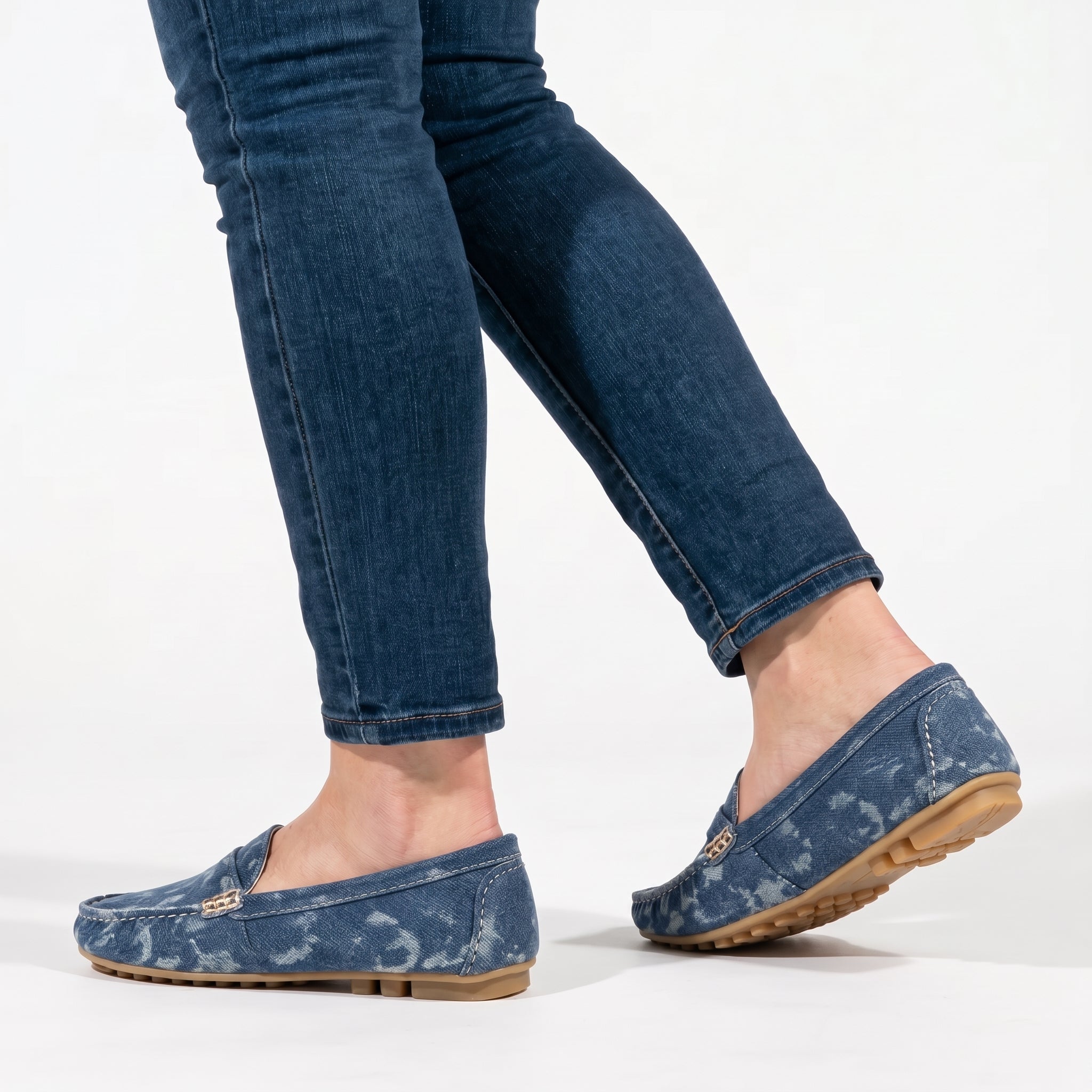 Roselyn - Women's Round Toe Orthopaedic Loafers - Loafers - Blue - Taylor & Bennett