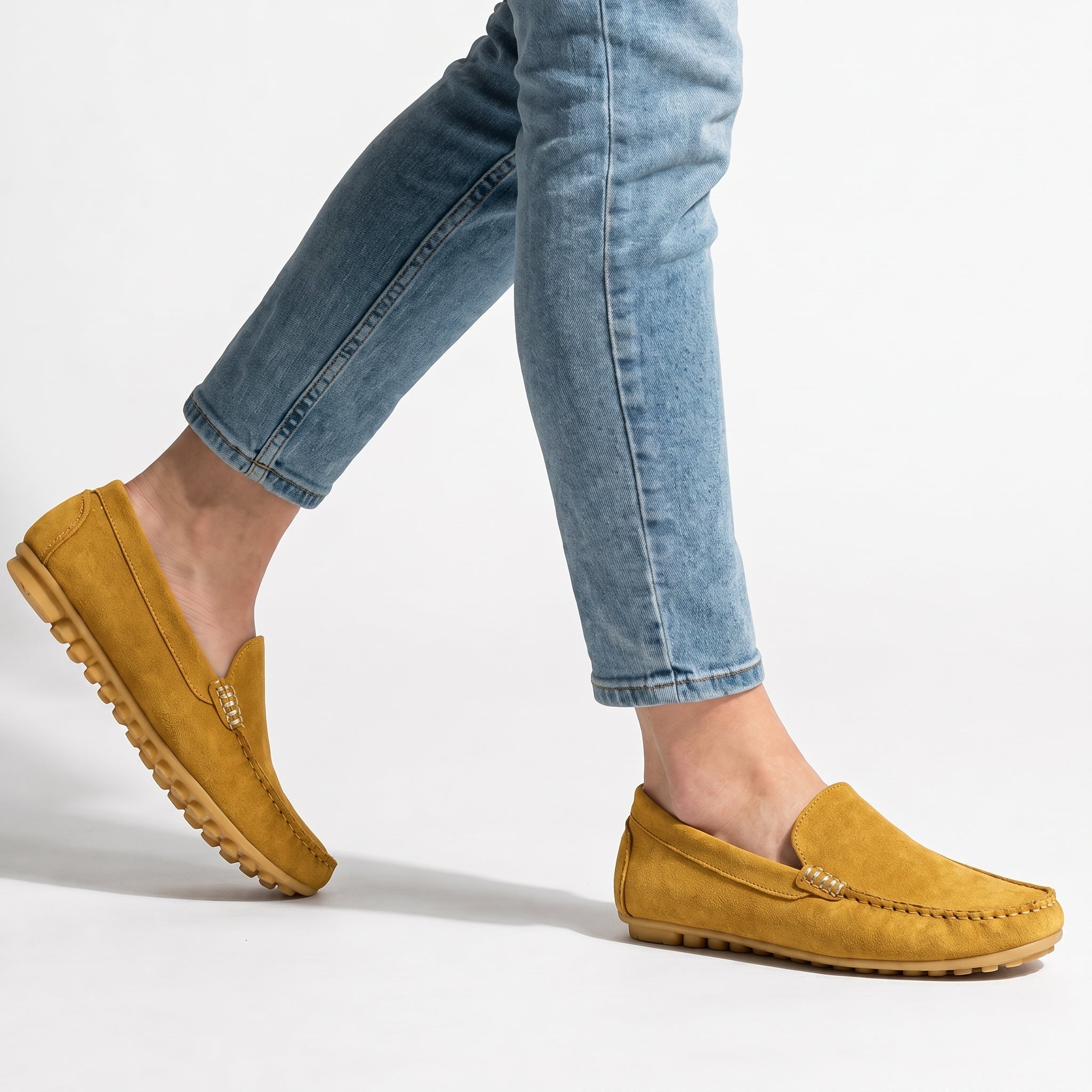 Roselyn - Women's Round Toe Orthopaedic Loafers - Loafers - Yellow - Taylor & Bennett