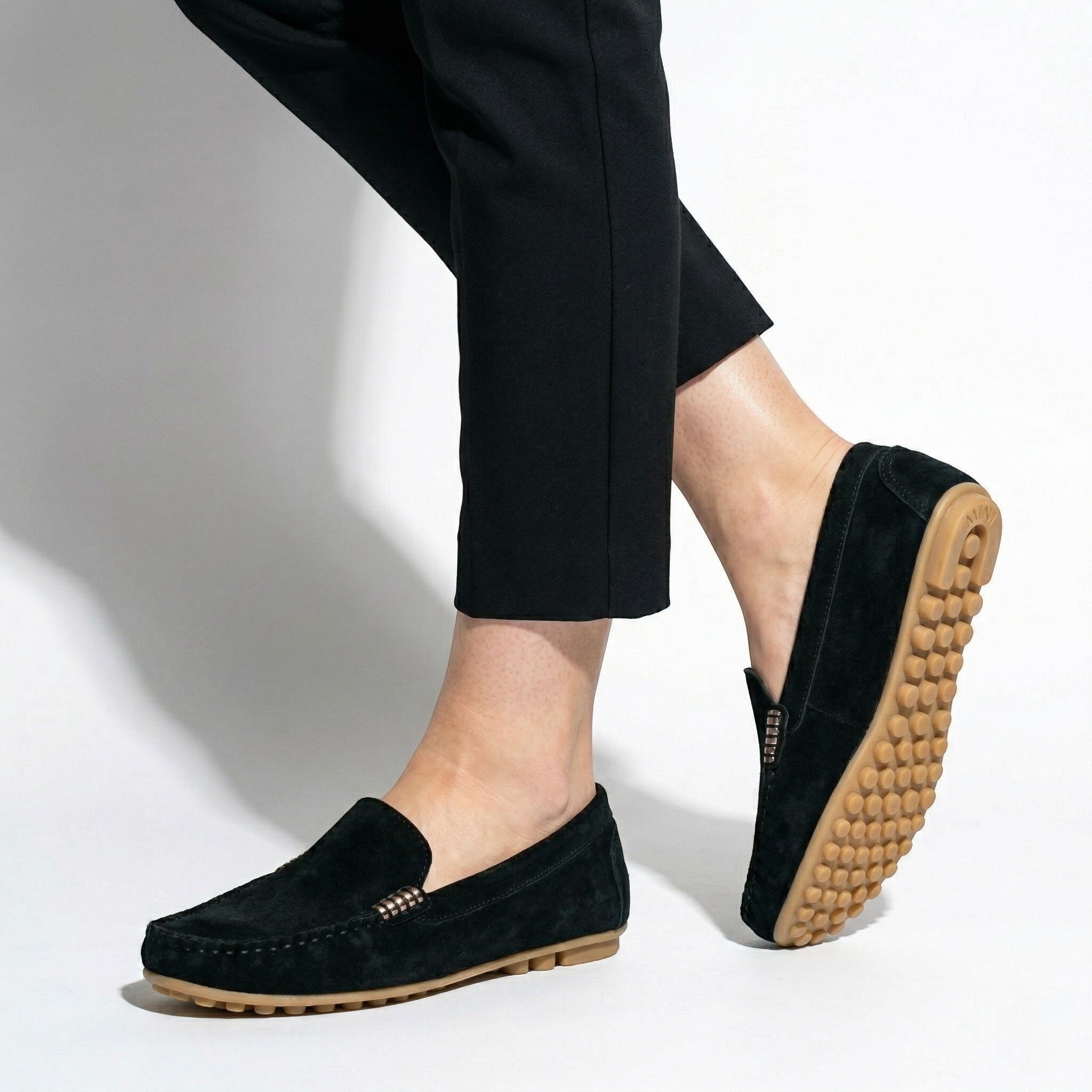 Roselyn - Women's Round Toe Slip - On Loafers - Loafers - Black - Taylor & Bennett