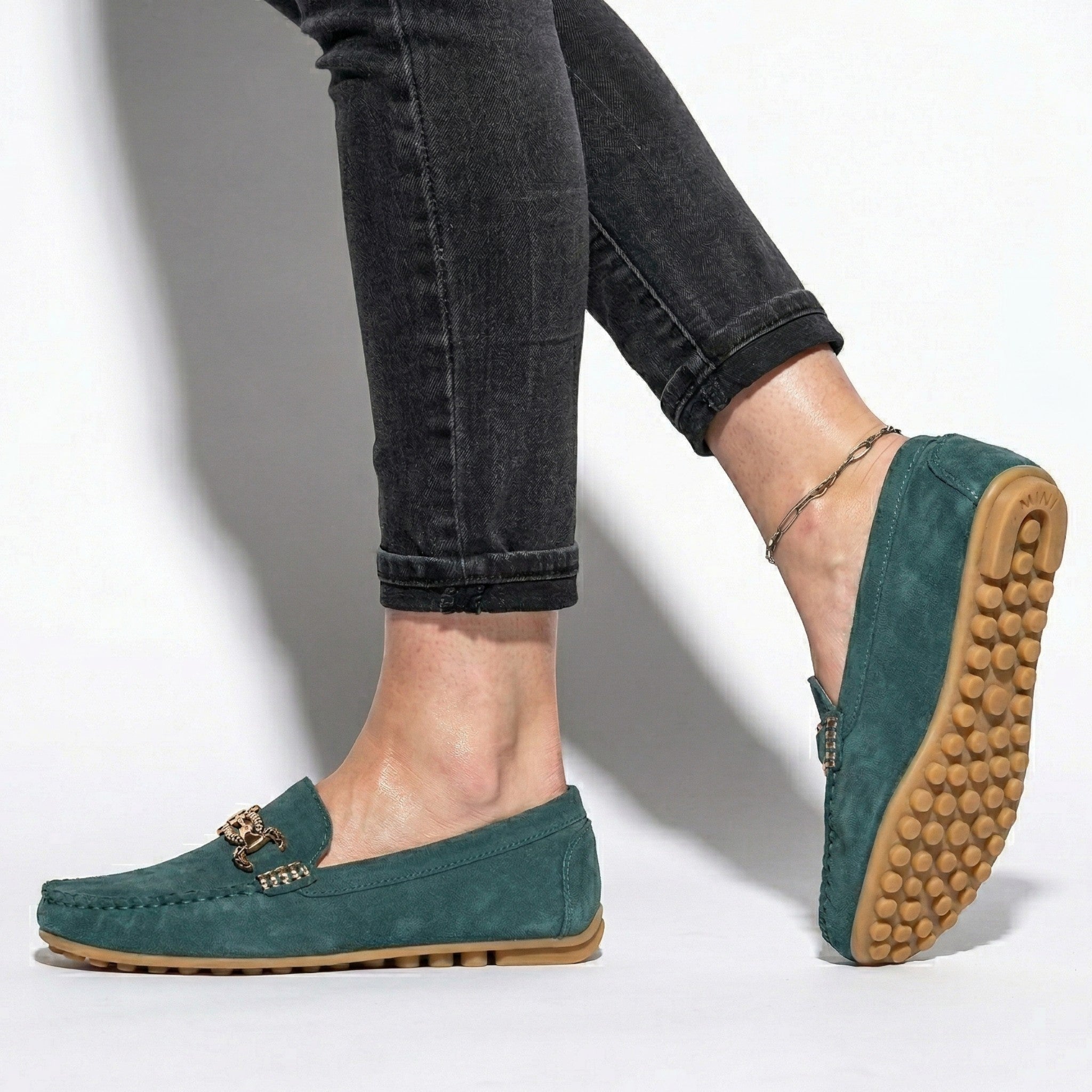Roselyn - Women's Round Toe Slip - On Loafers - Loafers - Blue - Taylor & Bennett