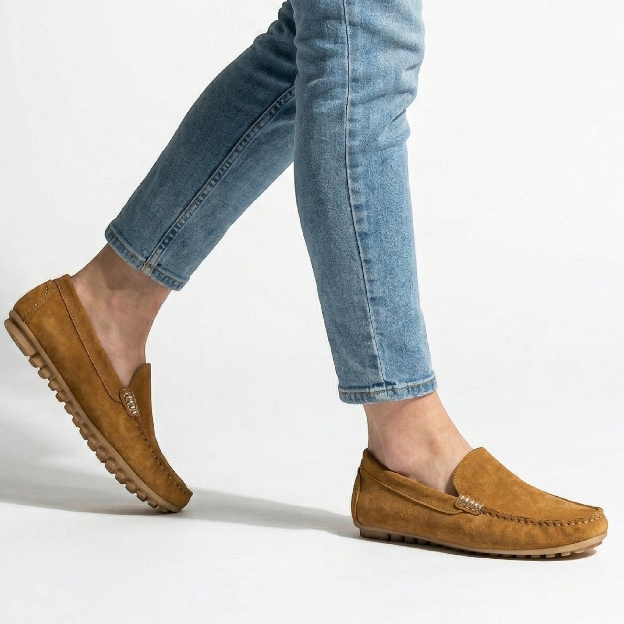 Roselyn - Women's Round Toe Slip - On Loafers - Loafers - Yellow - Taylor & Bennett