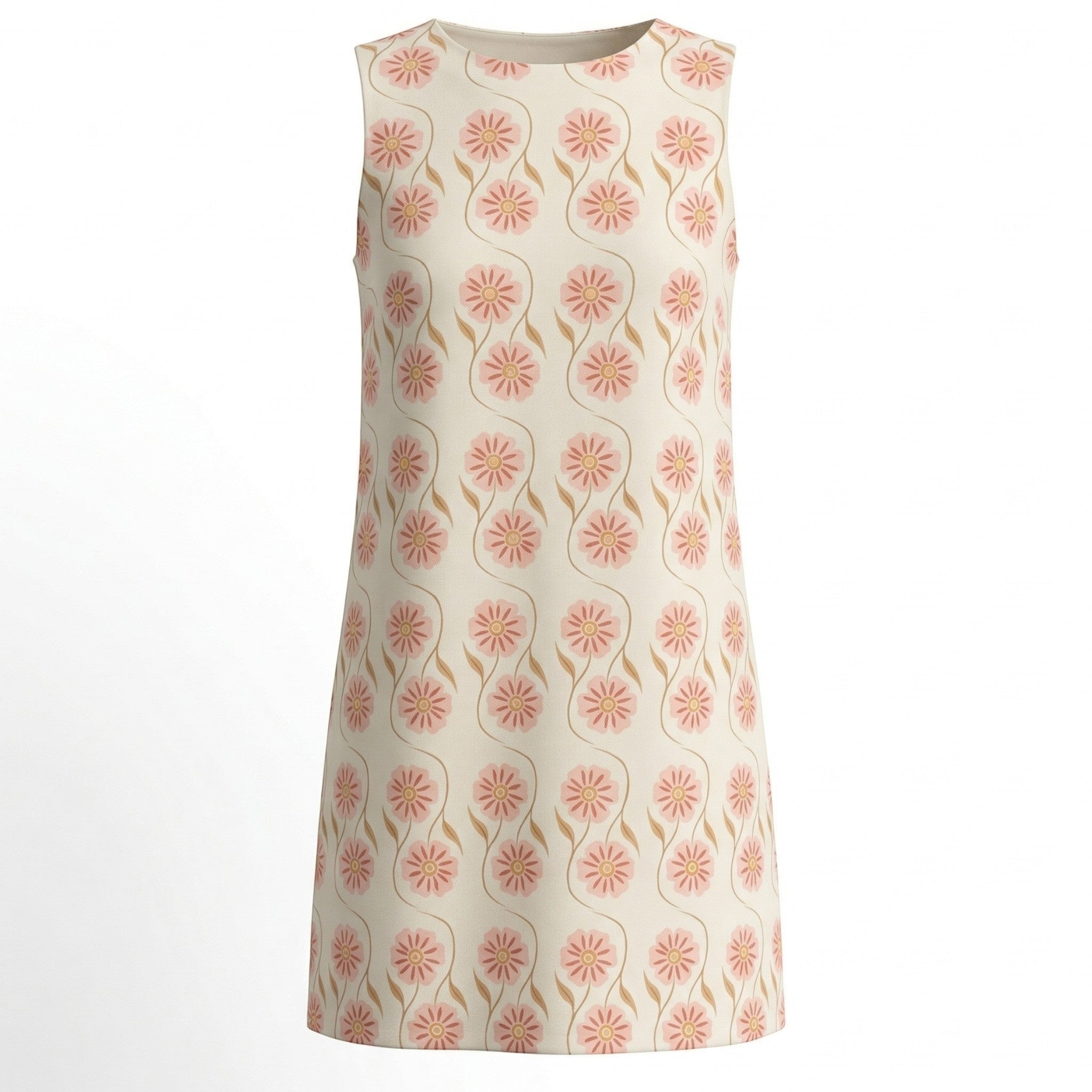 Rosie - Women's Floral Print Mini Dress - Mini Dress - White - Taylor & Bennett