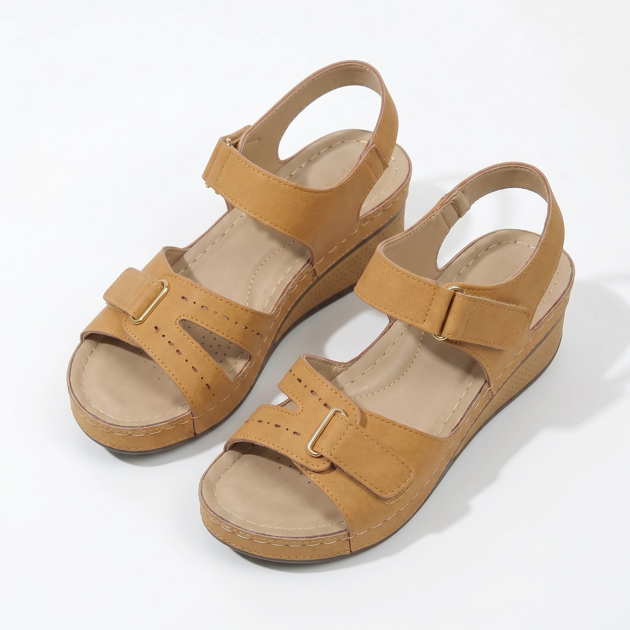 Rosie - Women's Lightweight Orthopaedic Summer Sandals - Footwear - Yellow Brown - Taylor & Bennett