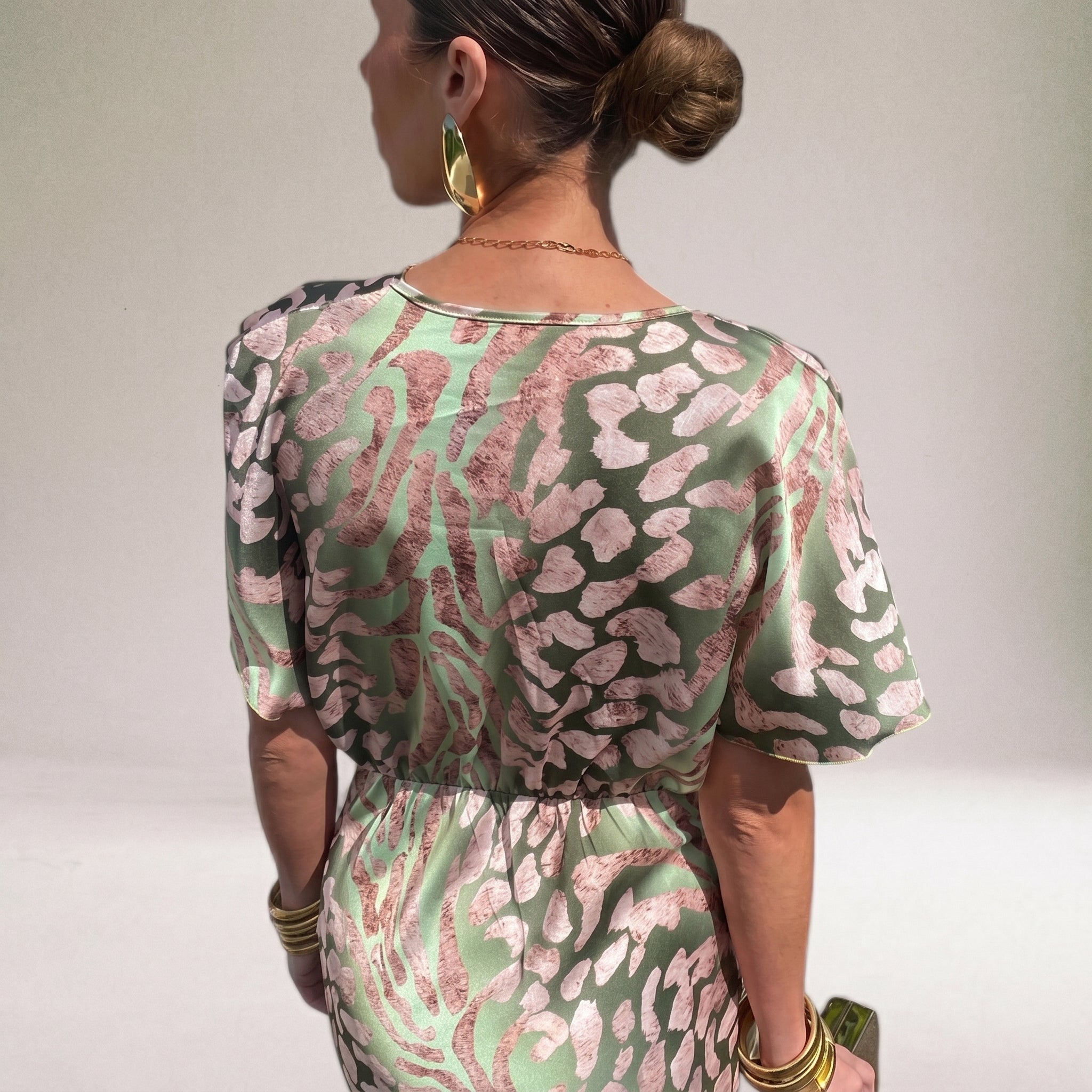 Rosie - Women's Twisted Front Wedding Guest Maxi Dress - Maxi Dress - Light Green - Taylor & Bennett