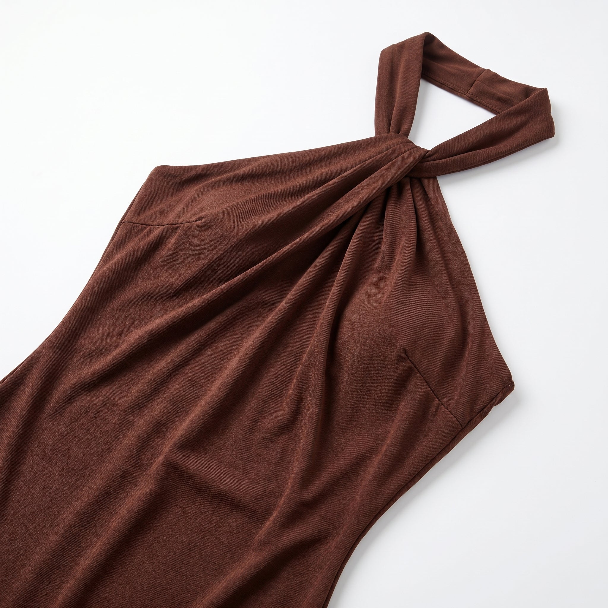 Rosie - Women's Wedding Guest Halter Neck Maxi Dress - Maxi Dress - Brown - Taylor & Bennett