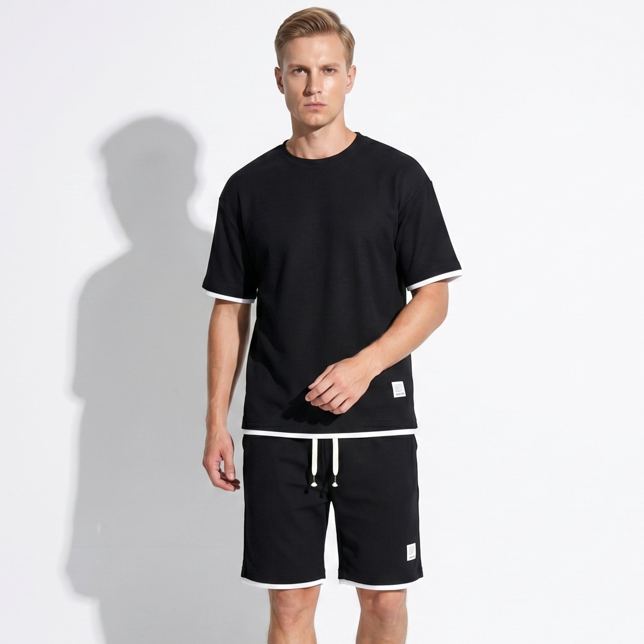 Ryan - Men's Relaxed Fit Co - Ord Set - Sets for Men - Black - Taylor & Bennett