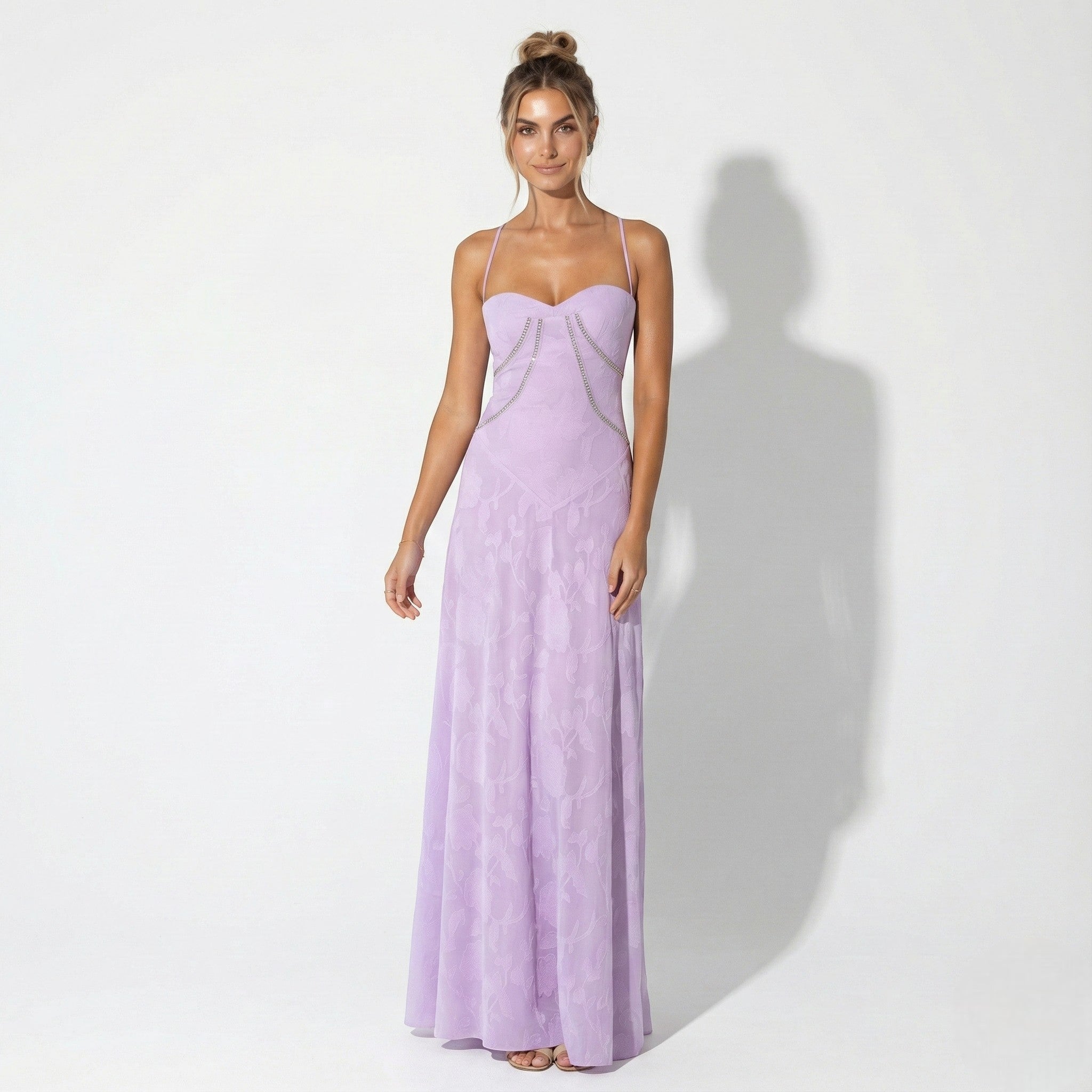 Scarlett - Women's Lace Maxi Dress - Dresses - Purple - Taylor & Bennett