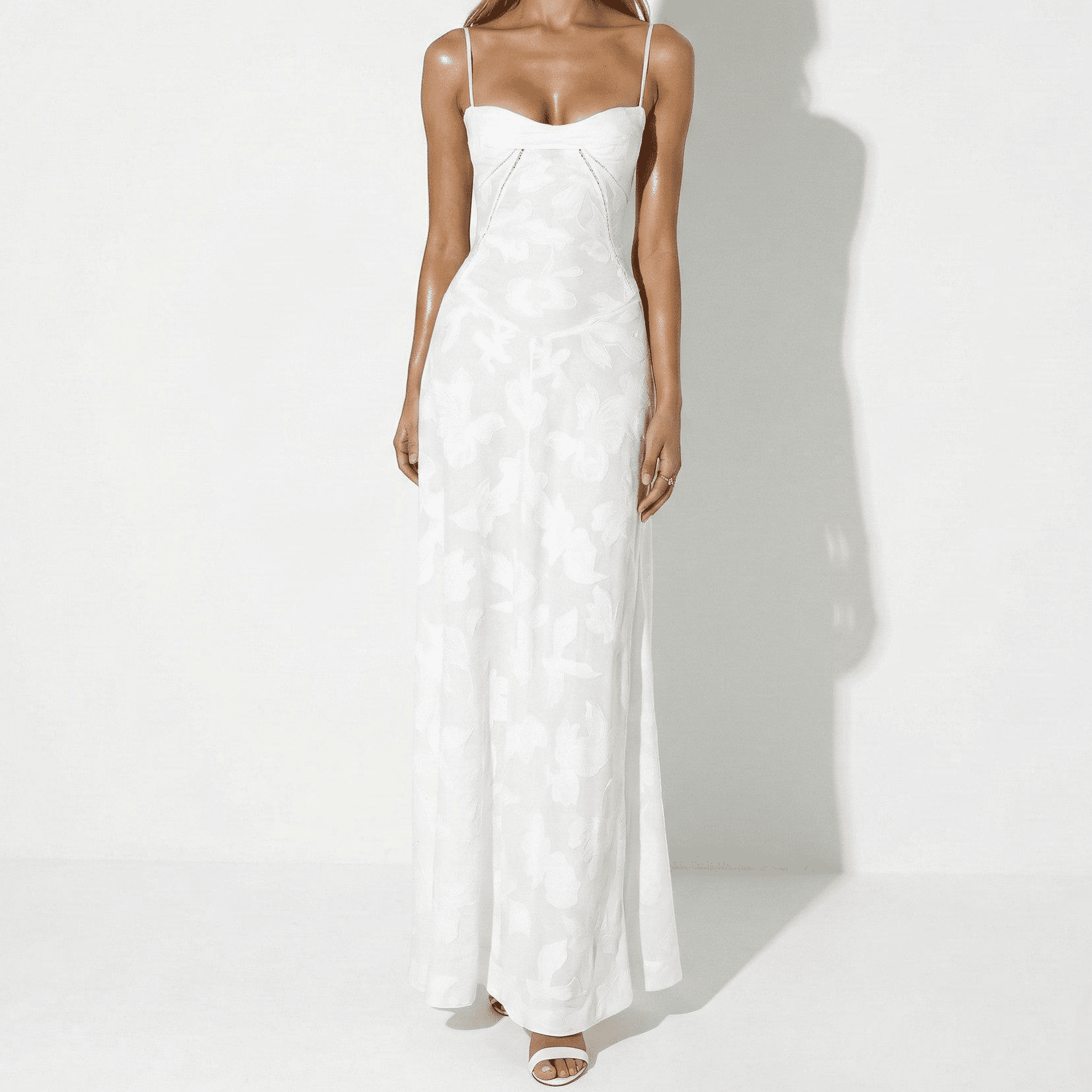 Scarlett - Women's Lace Maxi Dress - Dresses - White - Taylor & Bennett