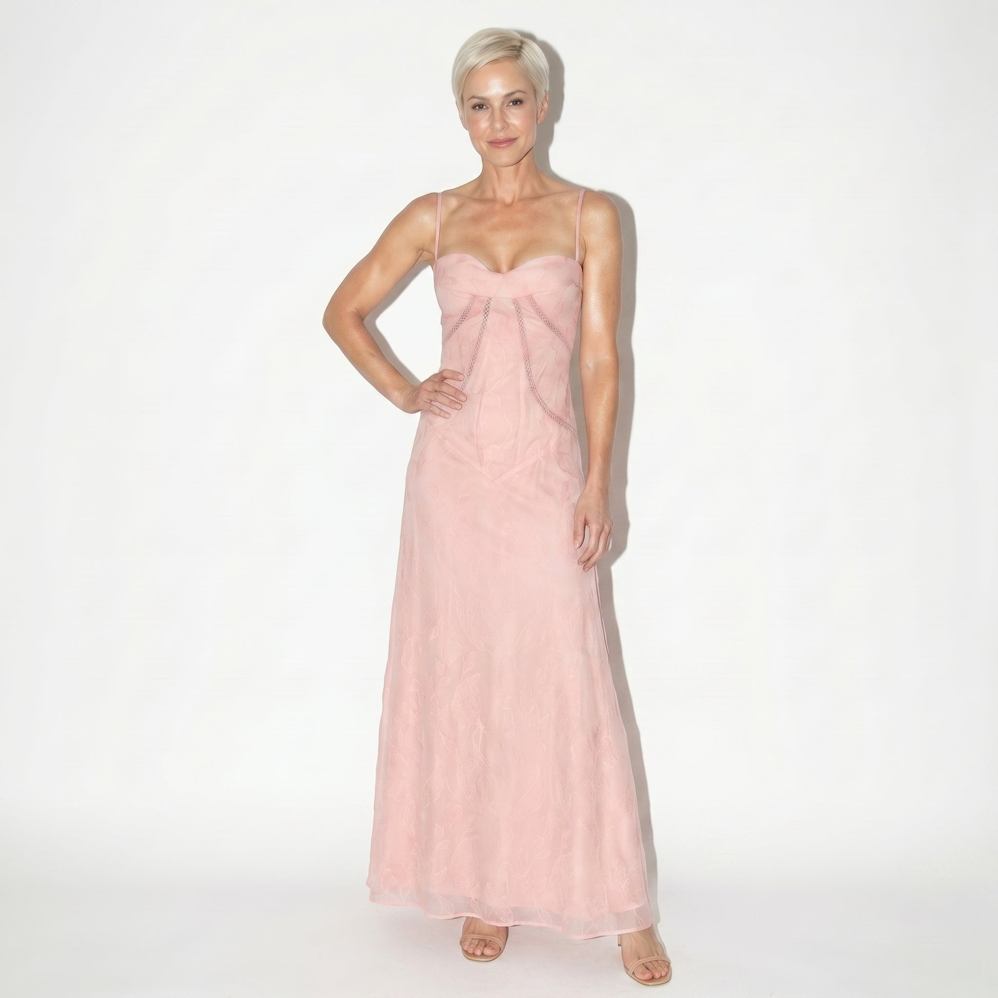 Scarlett - Women's Lace Maxi Dress - Dresses - Pink - Taylor & Bennett