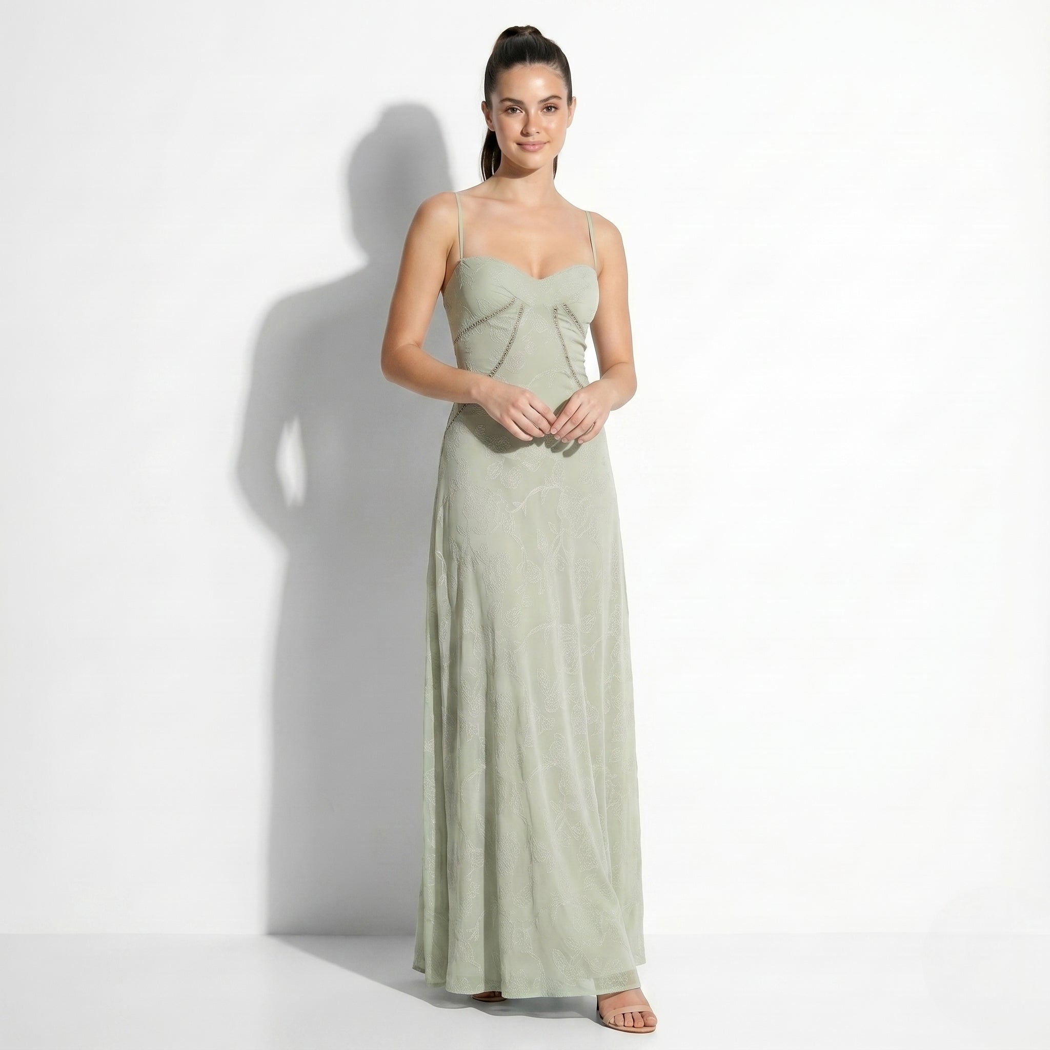 Scarlett - Women's Lace Maxi Dress - Dresses - Mint Green - Taylor & Bennett